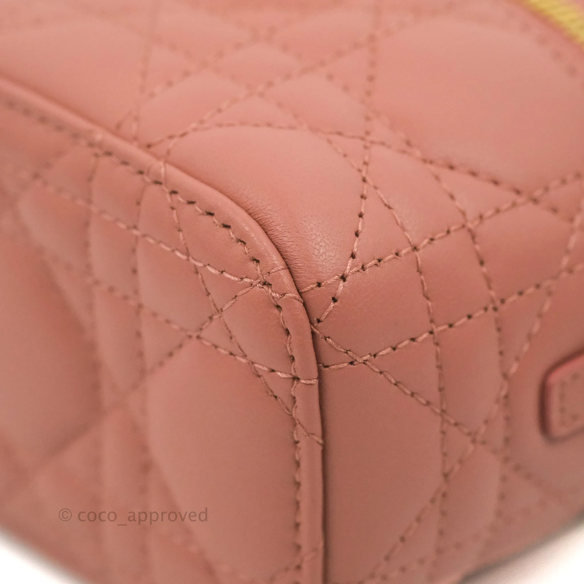 Christian Dior Micro Lady Dior Vanity Case Rose Pink Cannage Lambskin
