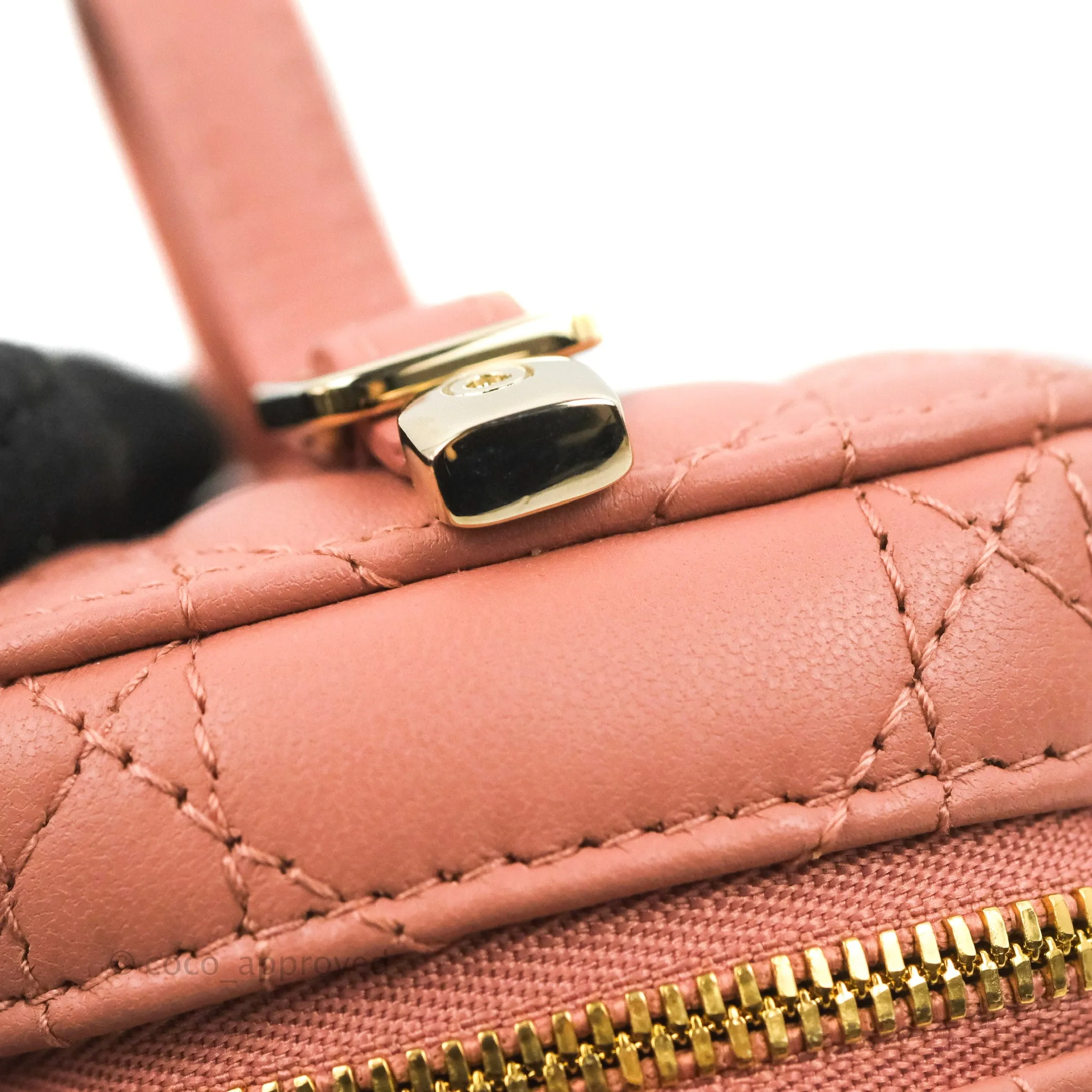 Christian Dior Micro Lady Dior Vanity Case Rose Pink Cannage Lambskin