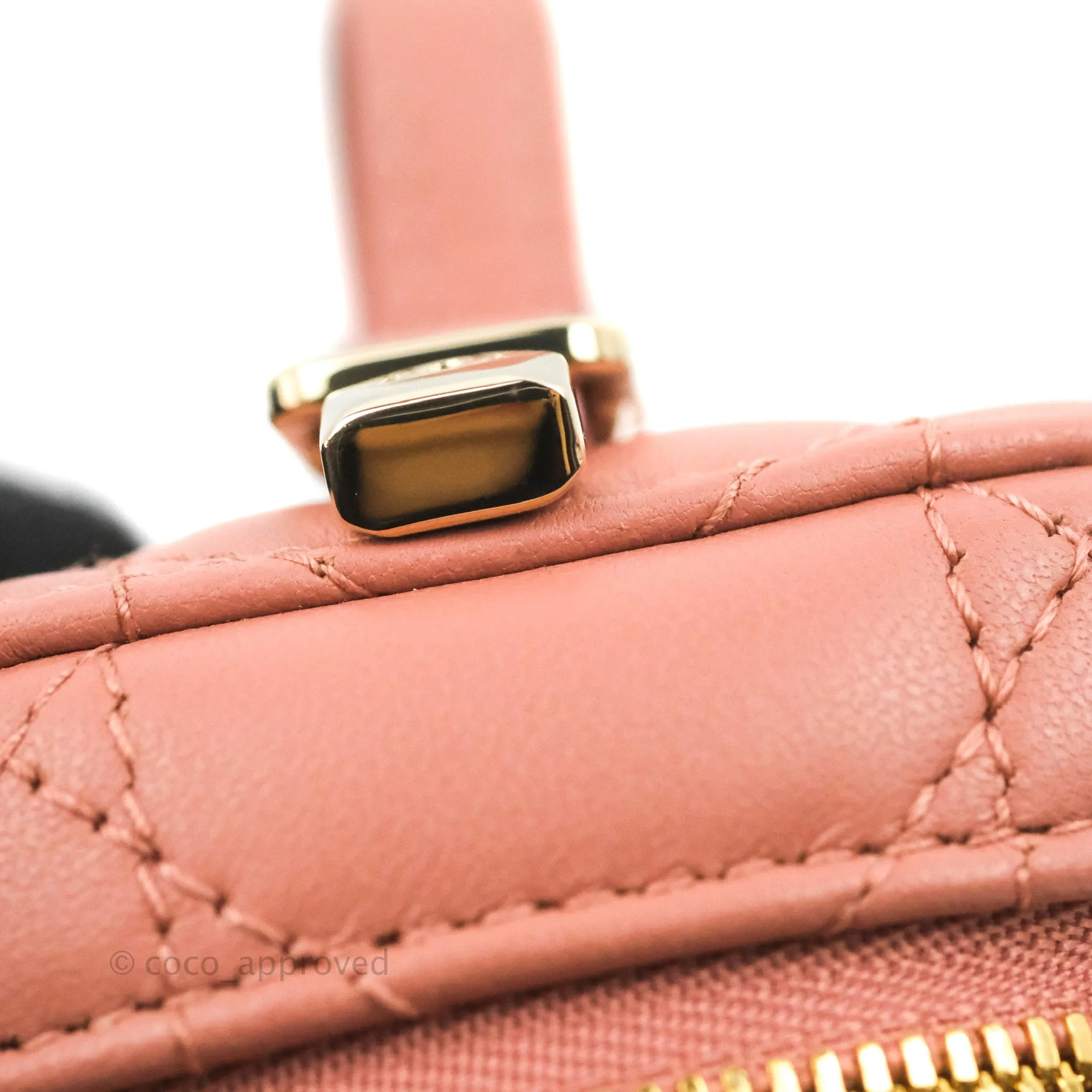 Christian Dior Micro Lady Dior Vanity Case Rose Pink Cannage Lambskin