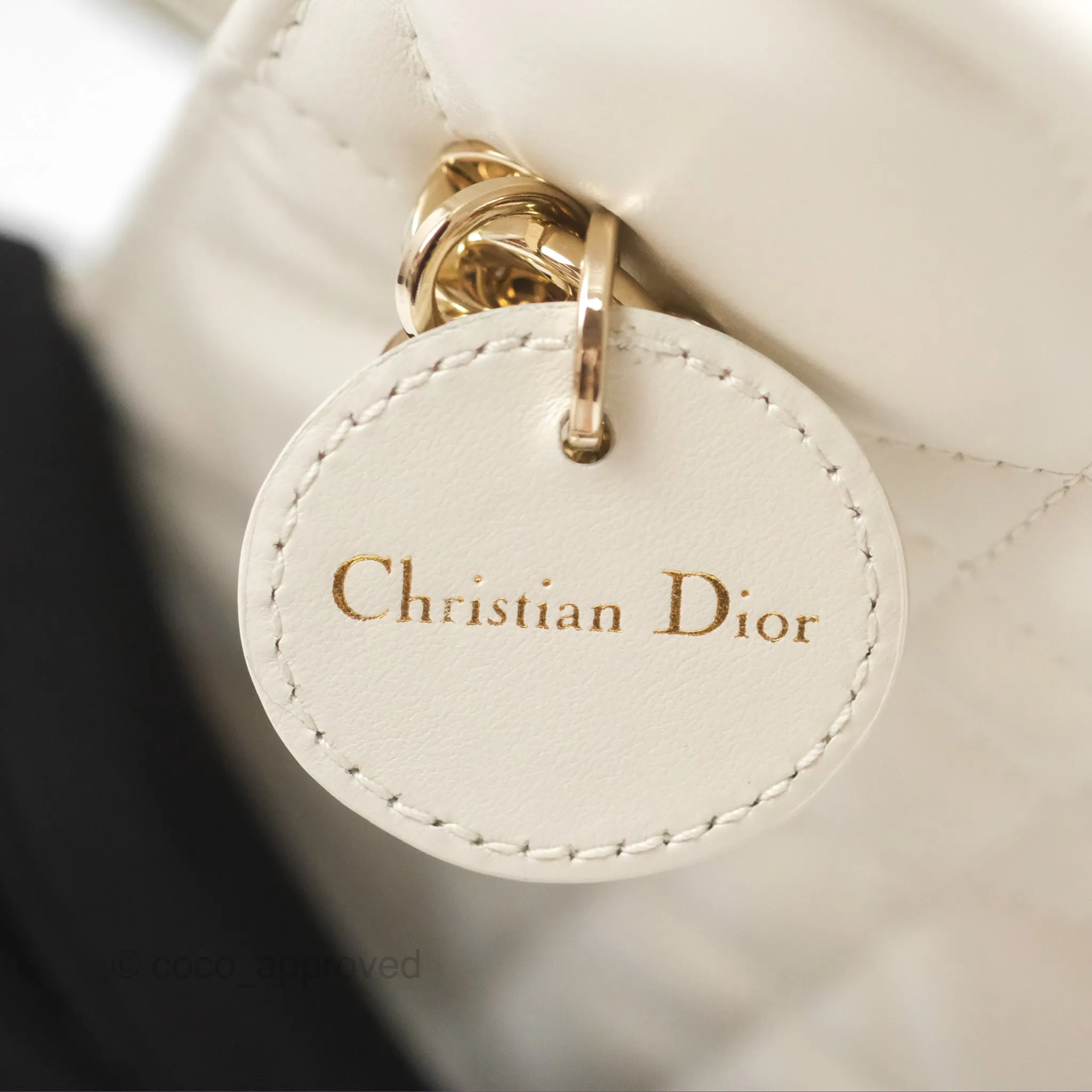 Christian Dior Mini Dior Book Tote Latte Macrocannage Calfskin Gold Hardware