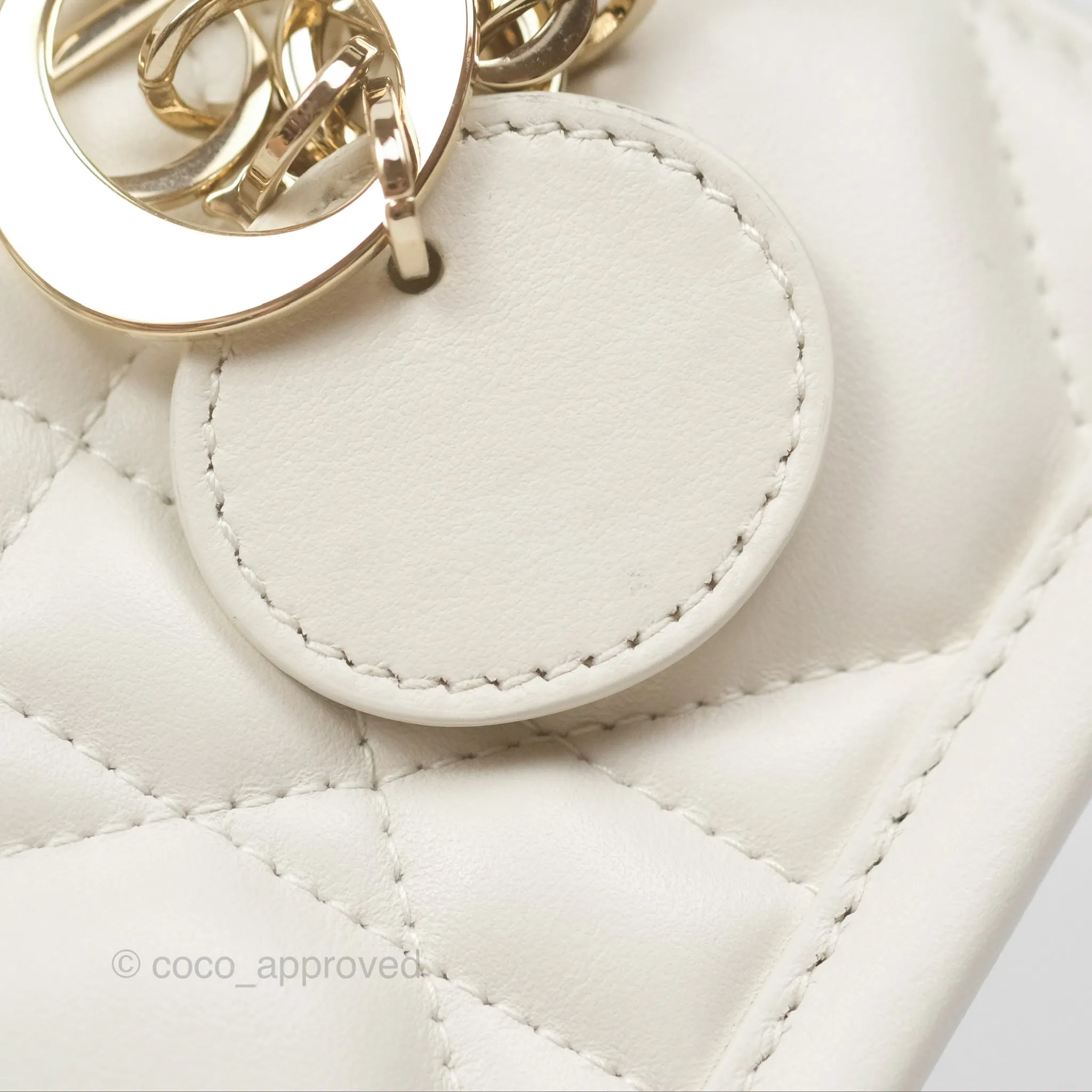 Christian Dior Mini Dior Book Tote Latte Macrocannage Calfskin Gold Hardware