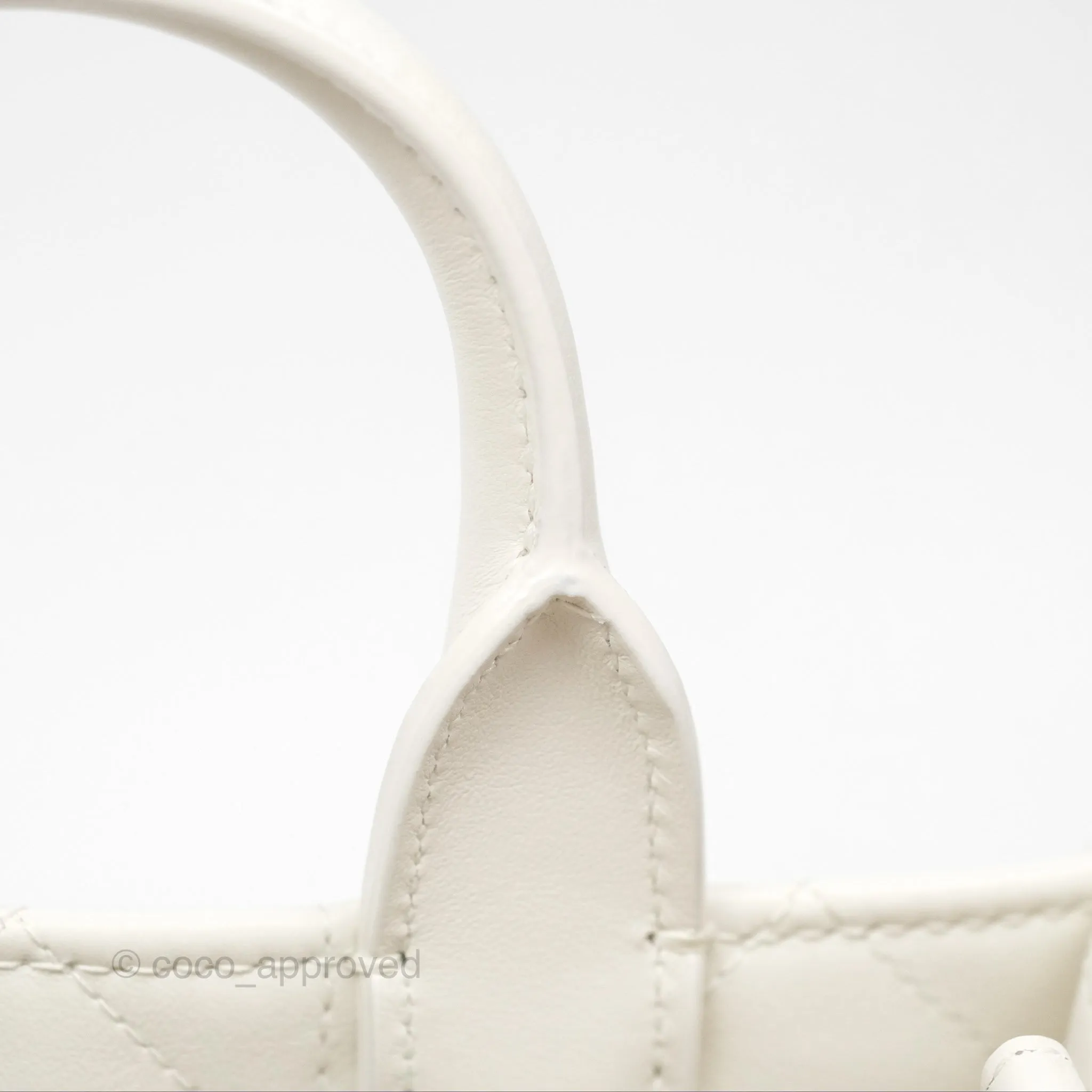 Christian Dior Mini Dior Book Tote Latte Macrocannage Calfskin Gold Hardware