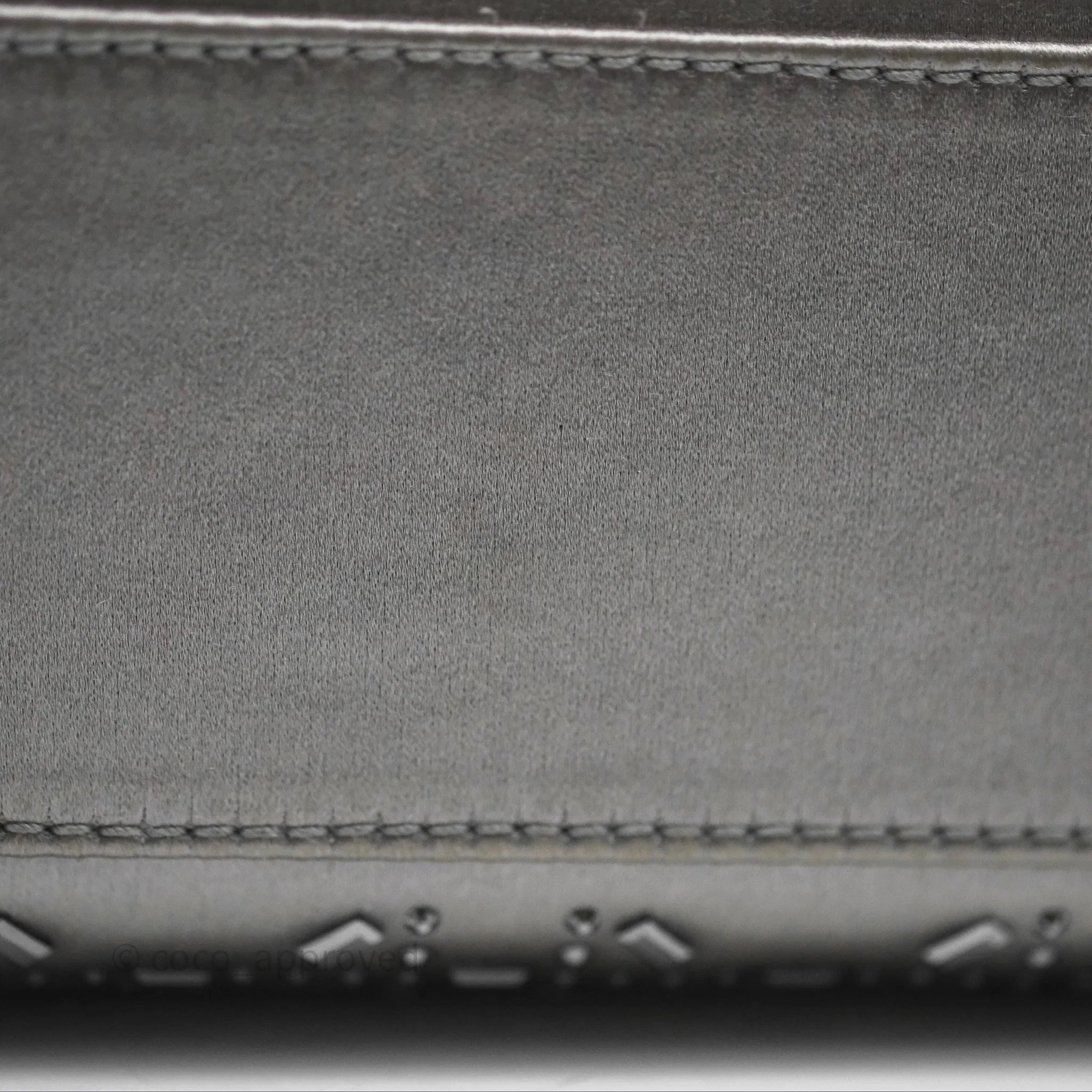 Christian Dior Mini Lady Dior Bag Grey Strass Cannage Satin Silver Hardware