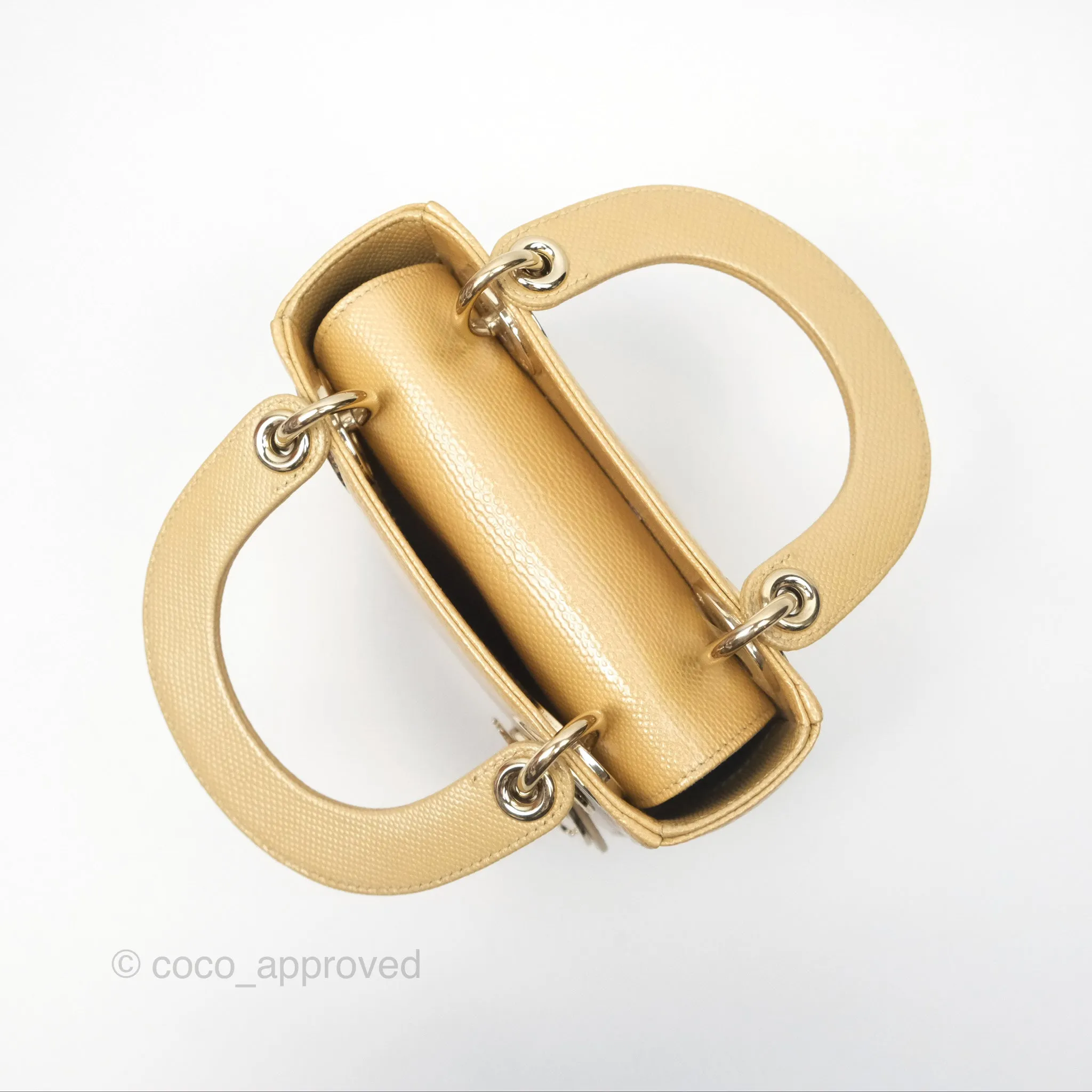 Christian Dior Mini Lady Dior Beige Lizard Gold Hardware
