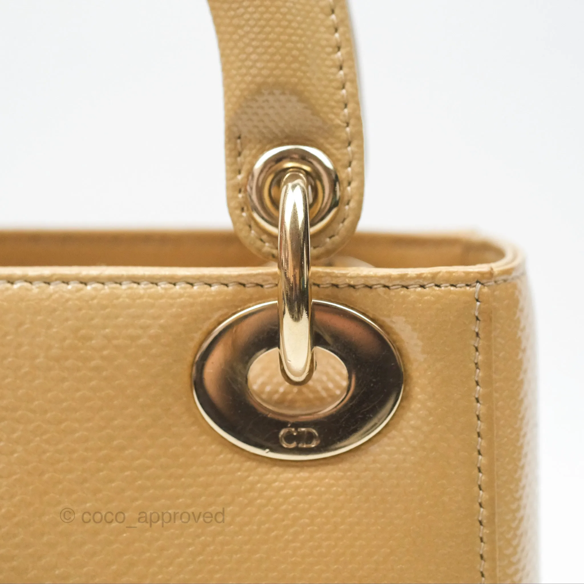 Christian Dior Mini Lady Dior Beige Lizard Gold Hardware