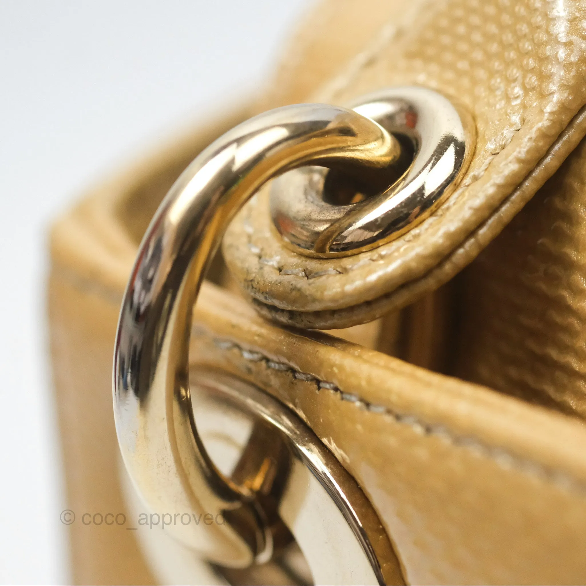 Christian Dior Mini Lady Dior Beige Lizard Gold Hardware