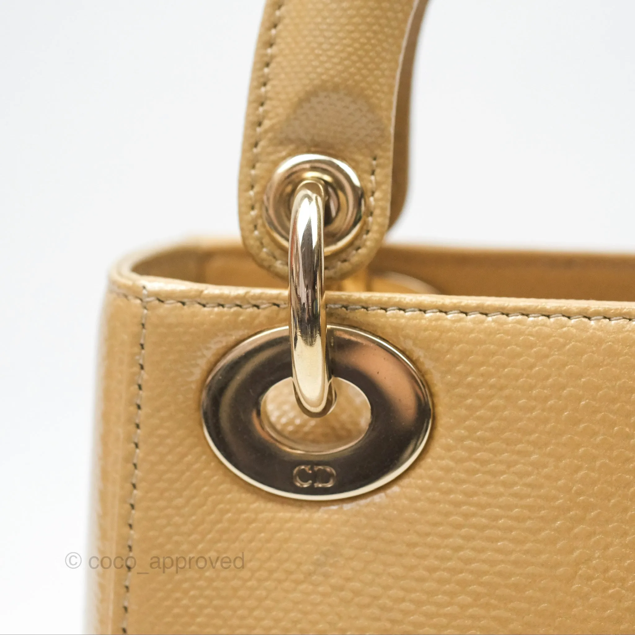Christian Dior Mini Lady Dior Beige Lizard Gold Hardware