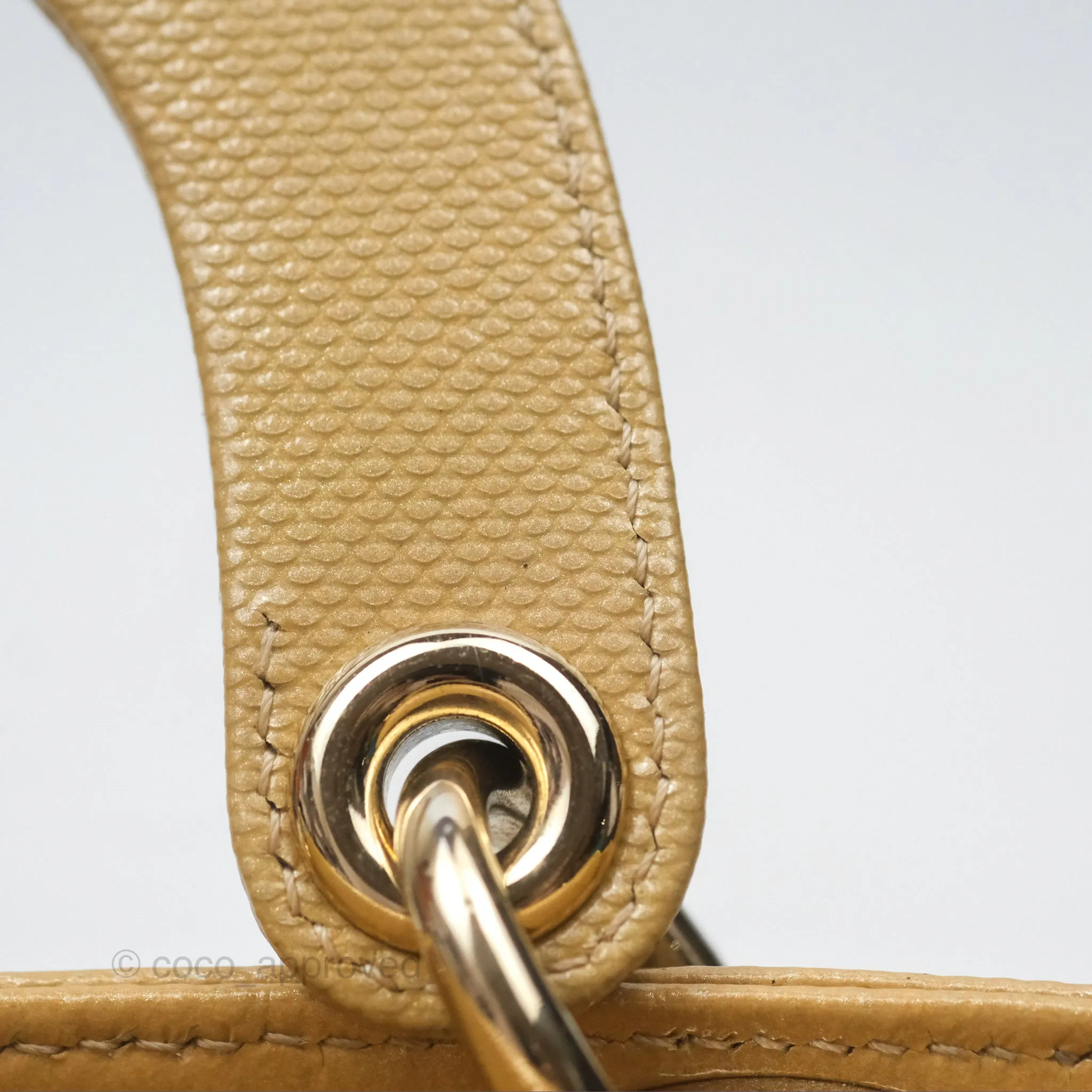 Christian Dior Mini Lady Dior Beige Lizard Gold Hardware