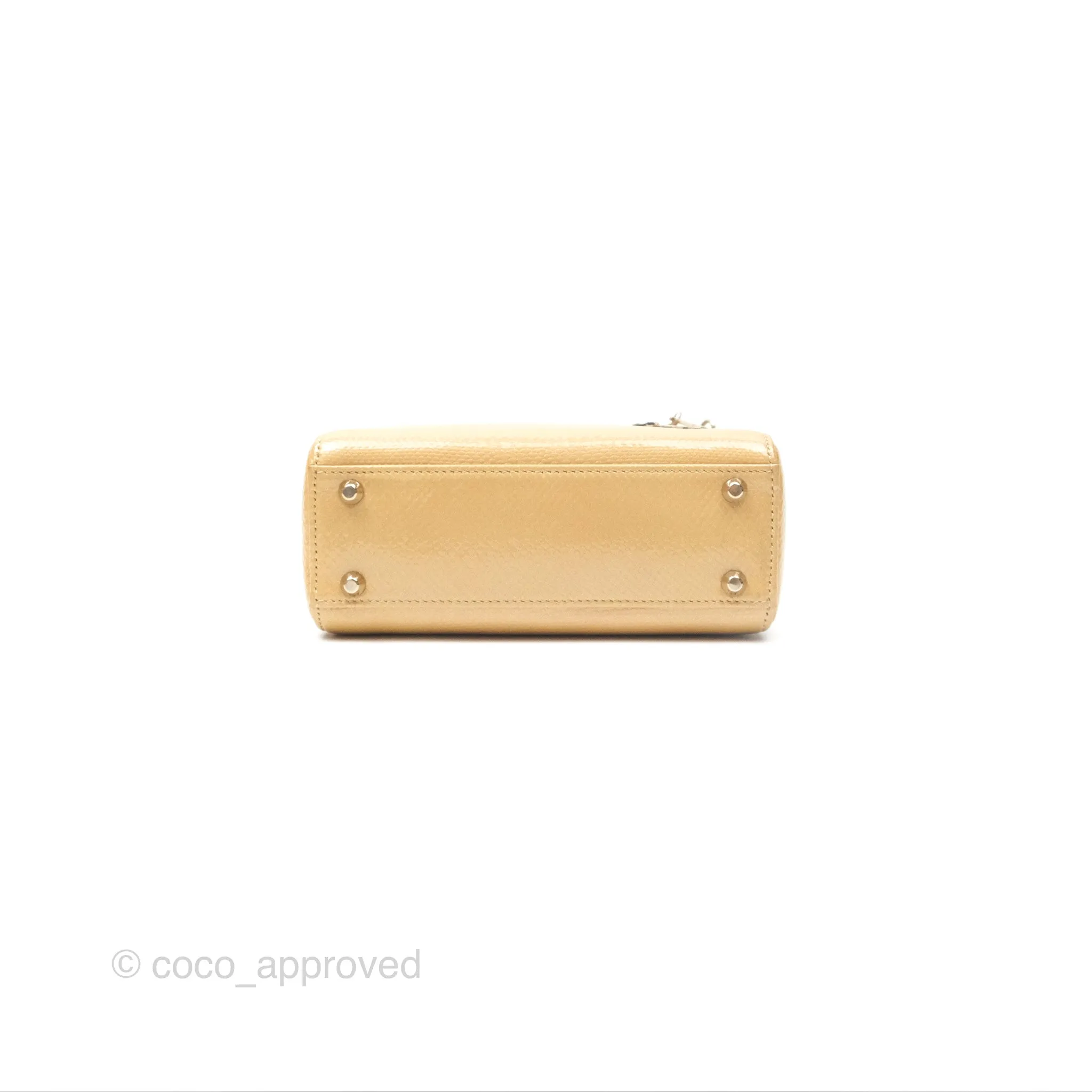 Christian Dior Mini Lady Dior Beige Lizard Gold Hardware