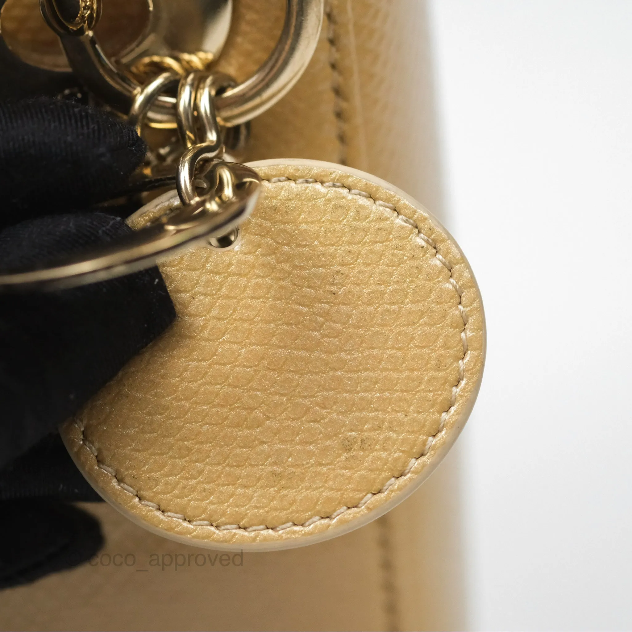 Christian Dior Mini Lady Dior Beige Lizard Gold Hardware