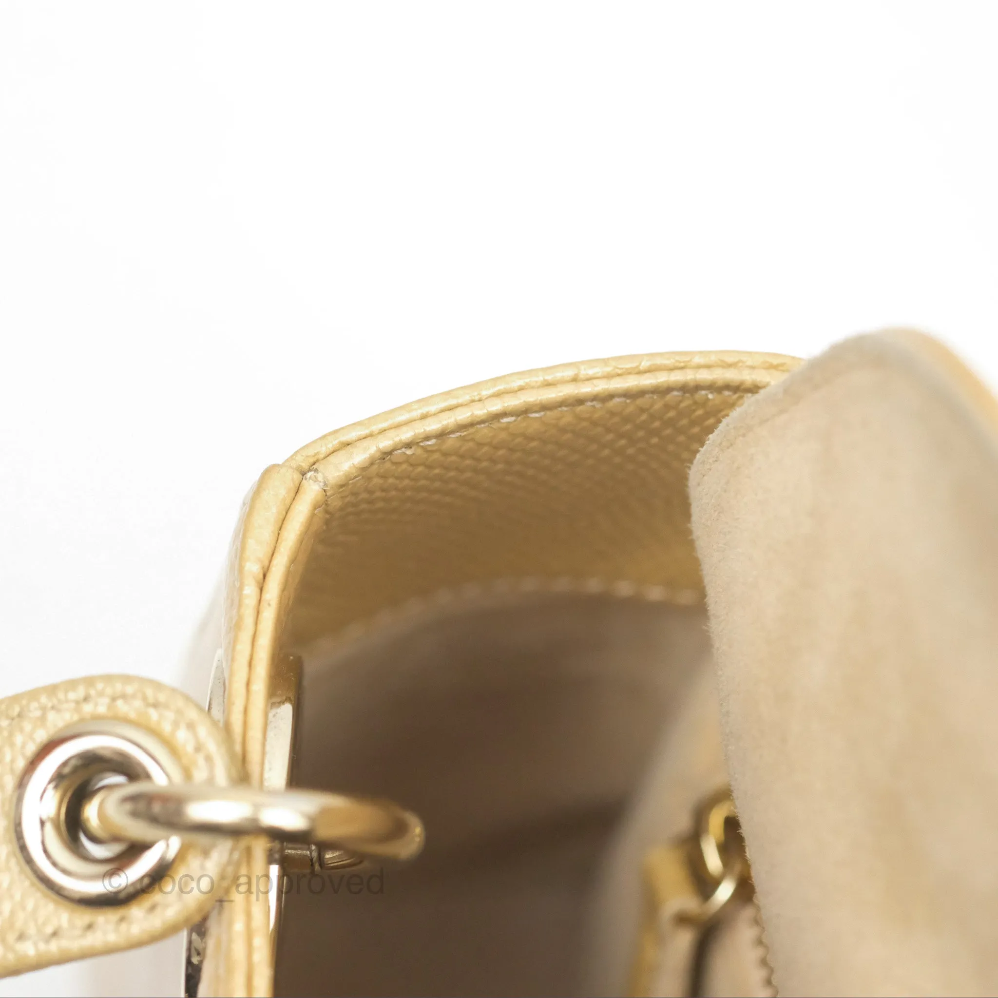 Christian Dior Mini Lady Dior Beige Lizard Gold Hardware