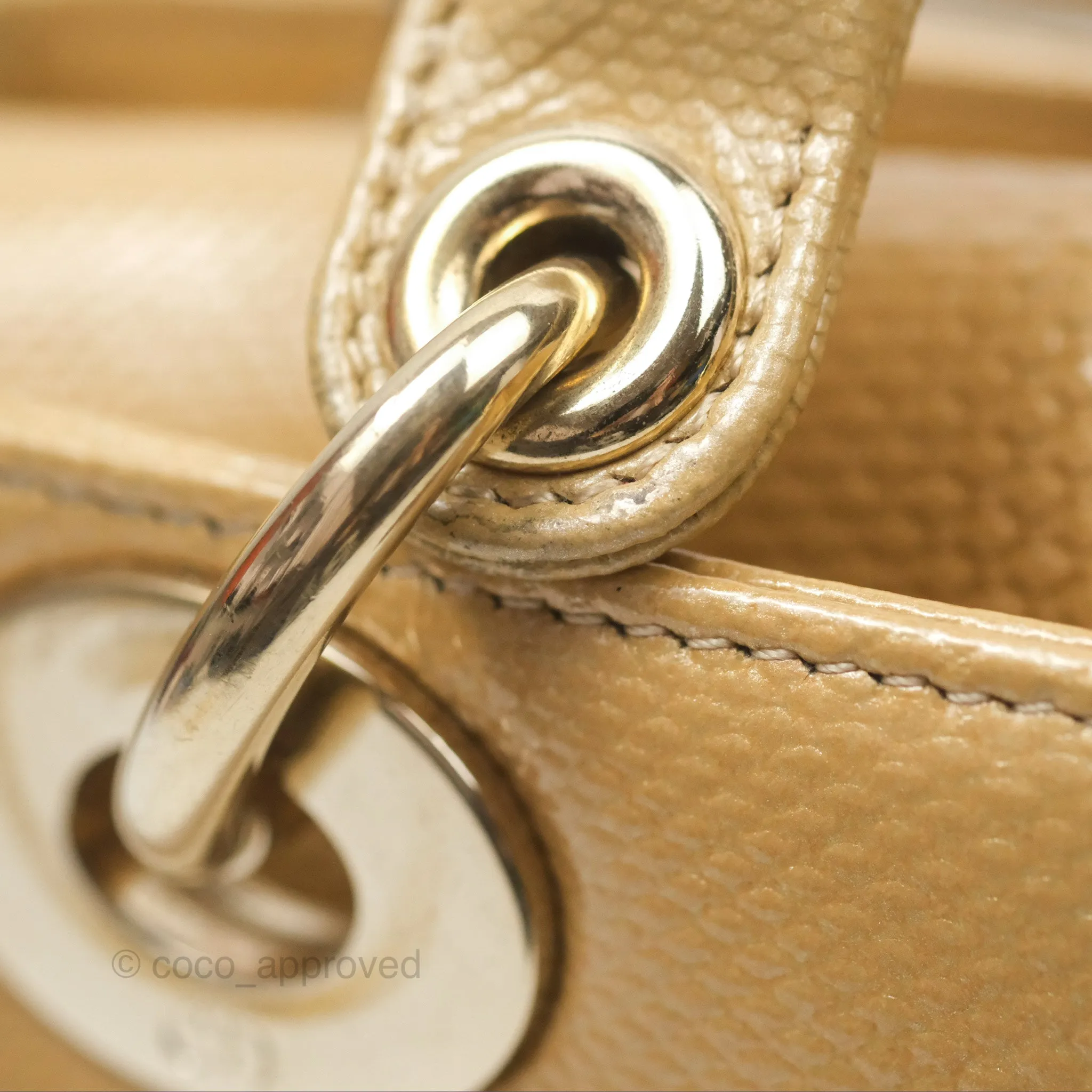 Christian Dior Mini Lady Dior Beige Lizard Gold Hardware