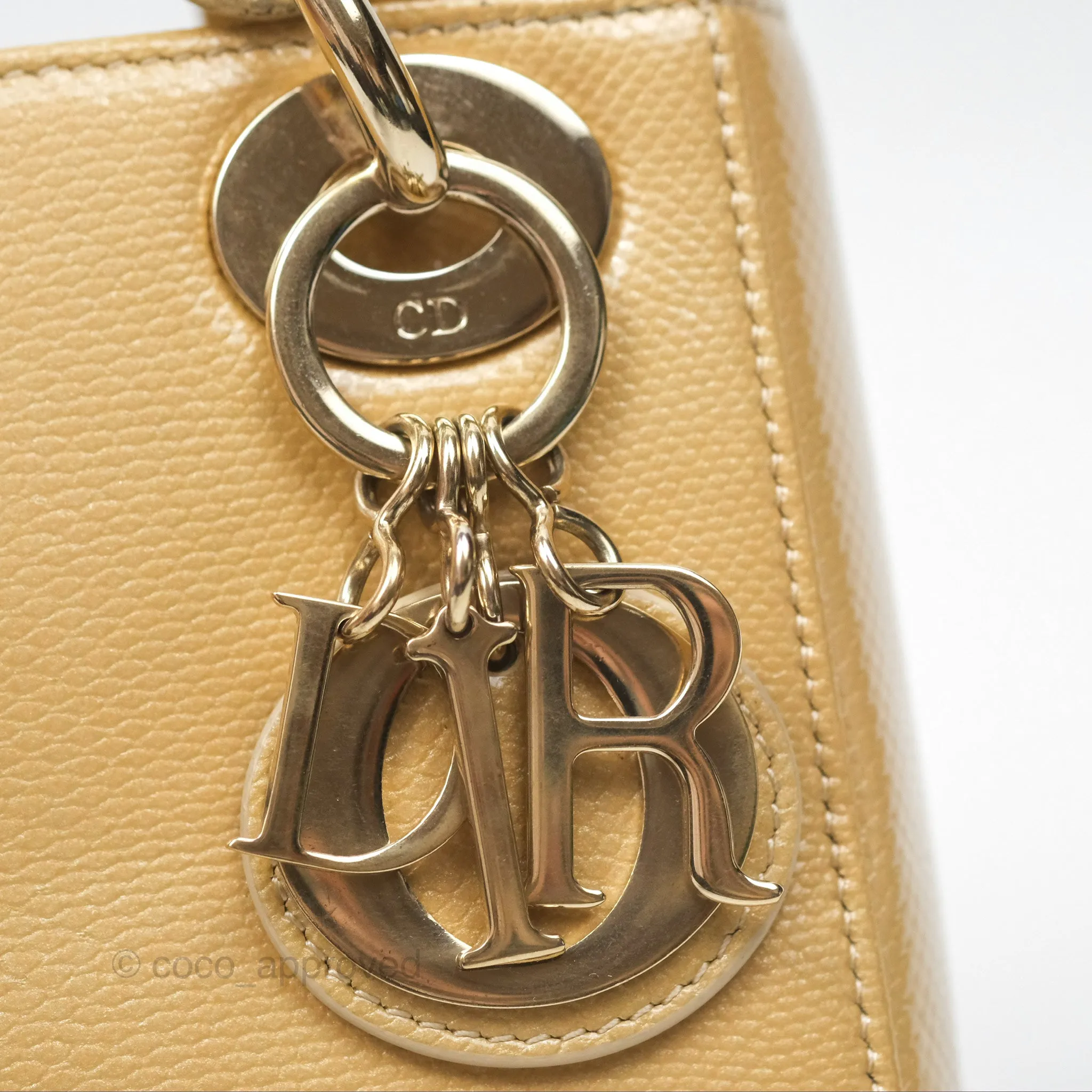 Christian Dior Mini Lady Dior Beige Lizard Gold Hardware