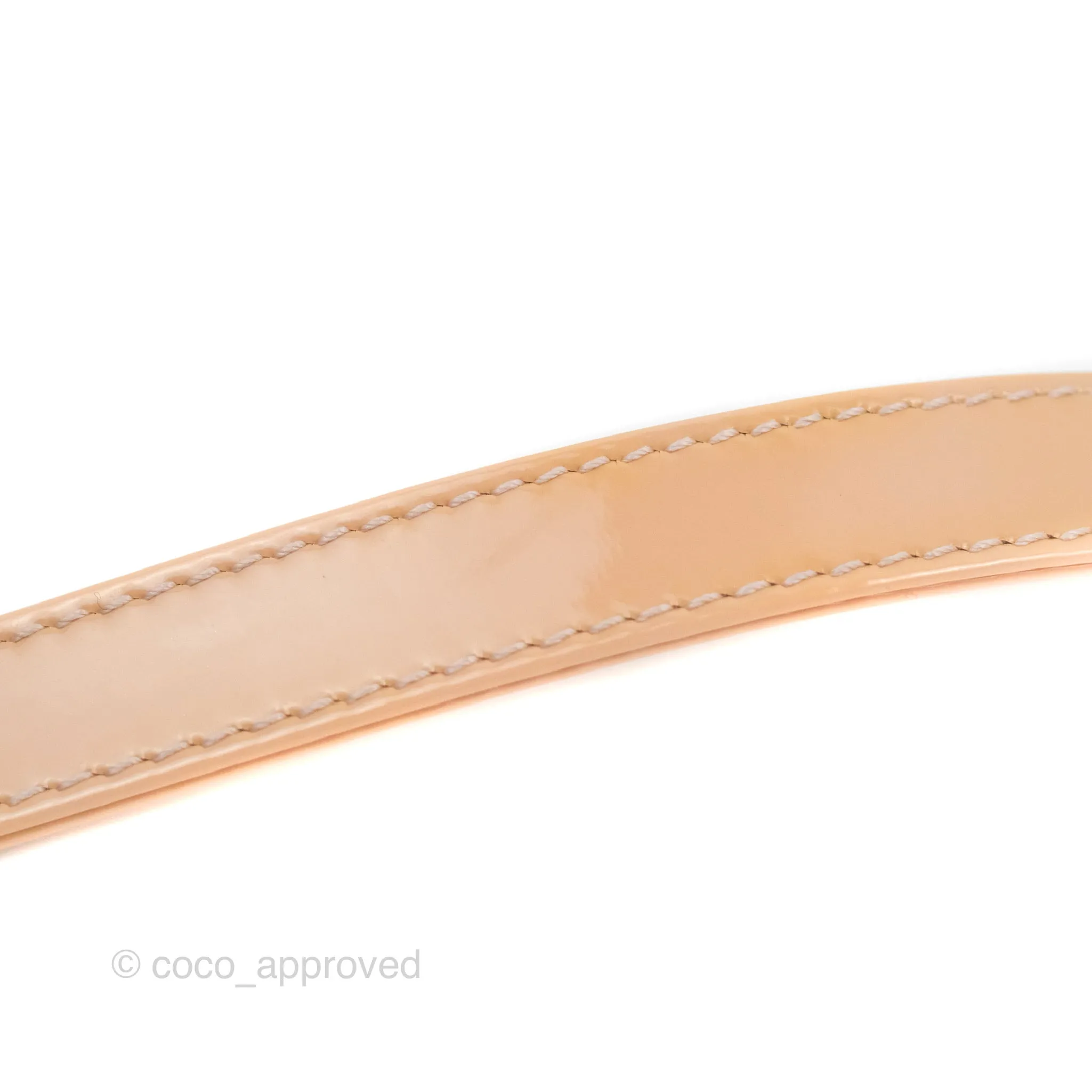 Christian Dior Mini Lady Dior Beige Pink Patent Silver Hardware