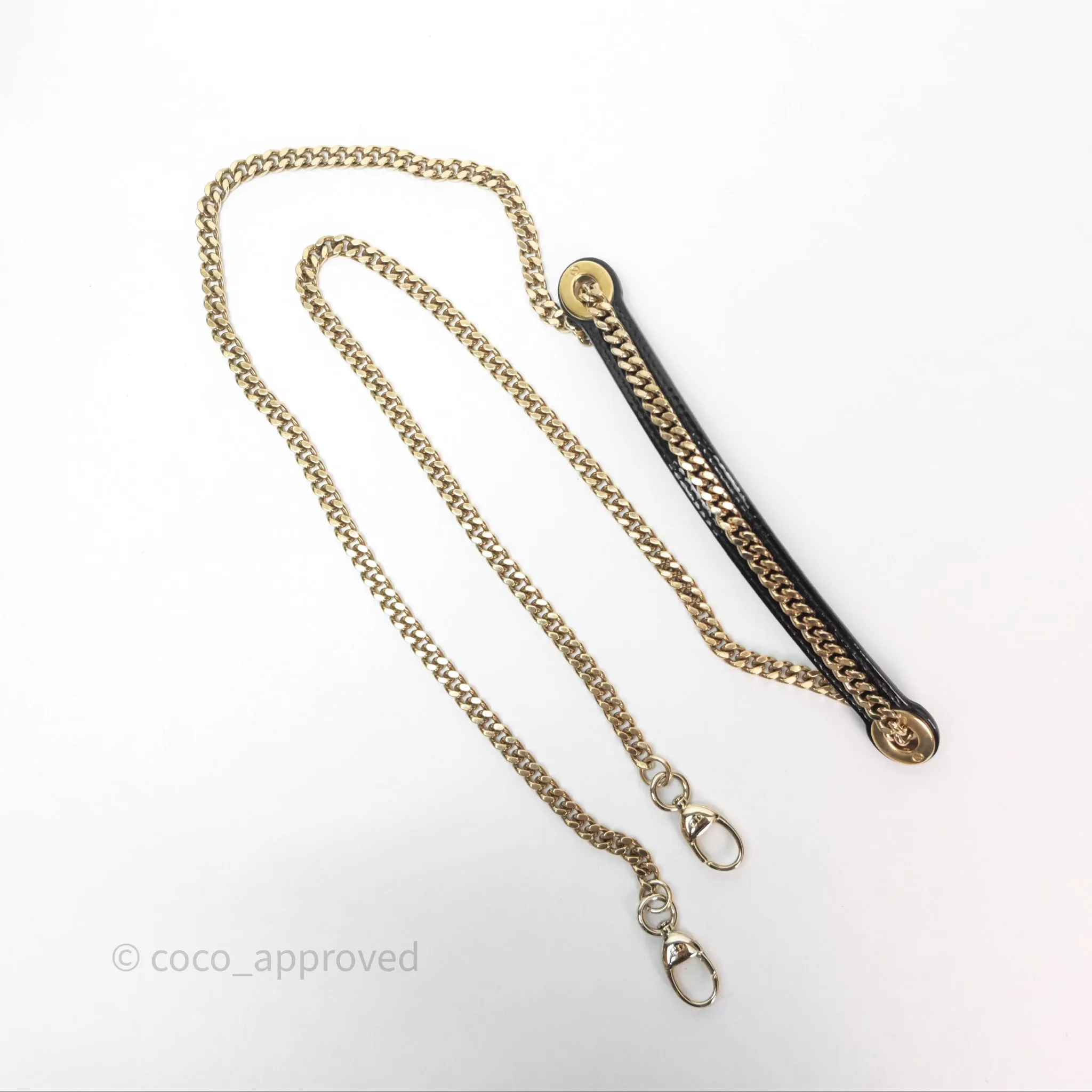 Christian Dior Mini Lady Dior Black Patent Gold Hardware