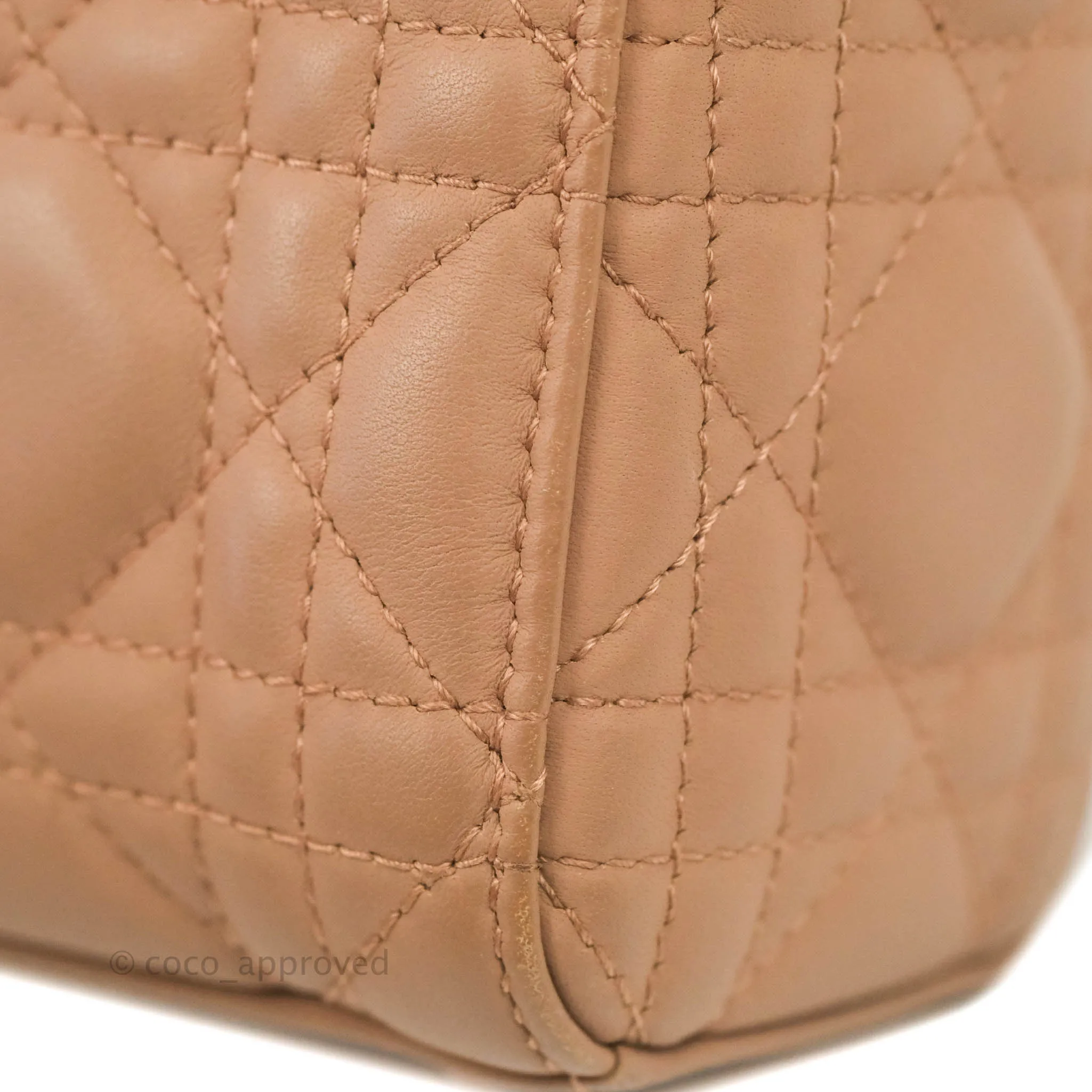 Christian Dior Mini Lady Dior Blush Ultramatte Cannage Calfskin