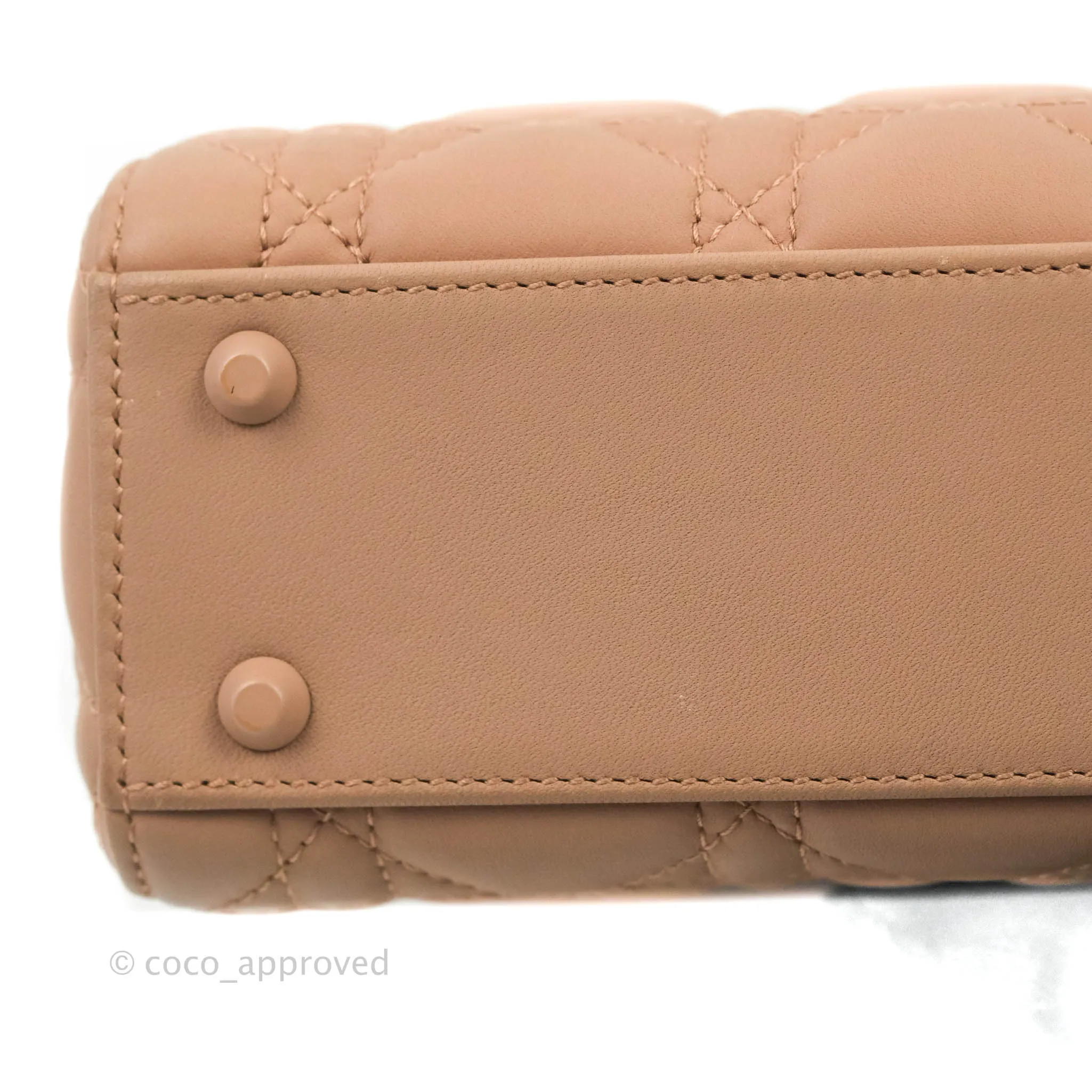Christian Dior Mini Lady Dior Blush Ultramatte Cannage Calfskin