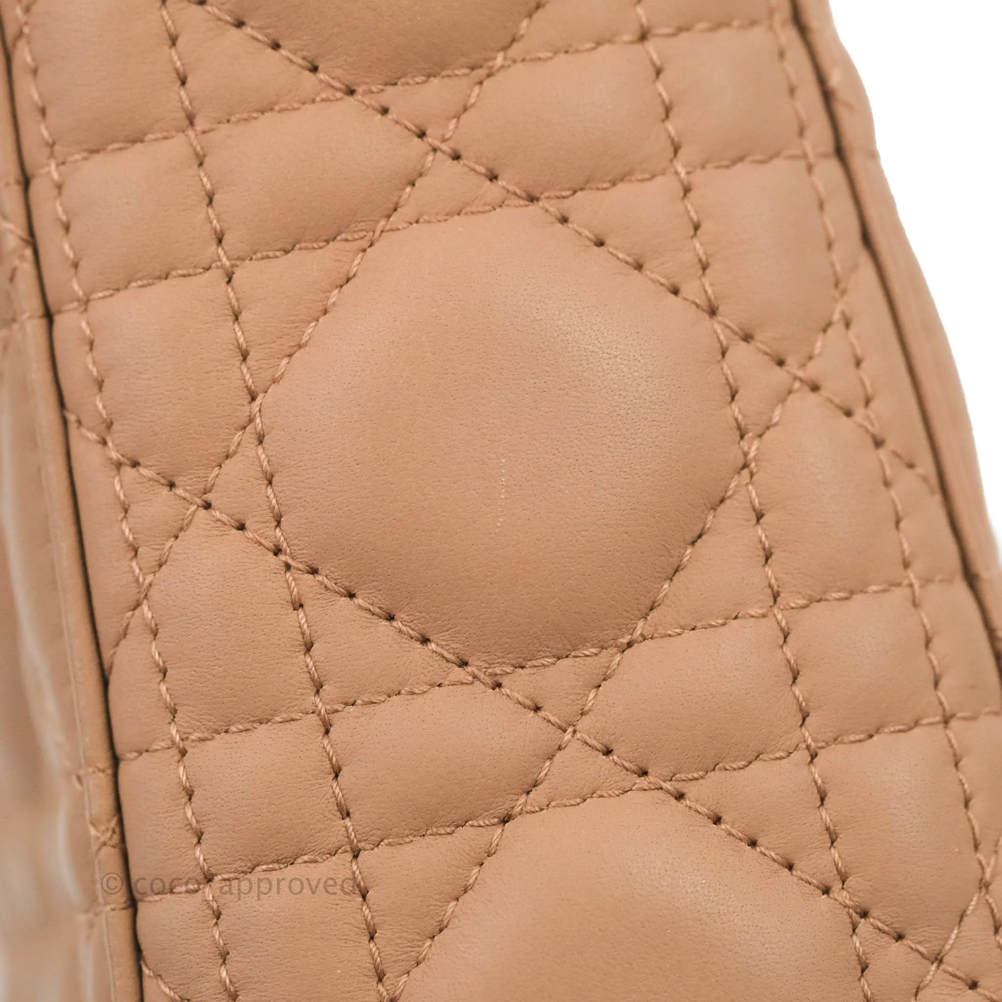 Christian Dior Mini Lady Dior Blush Ultramatte Cannage Calfskin