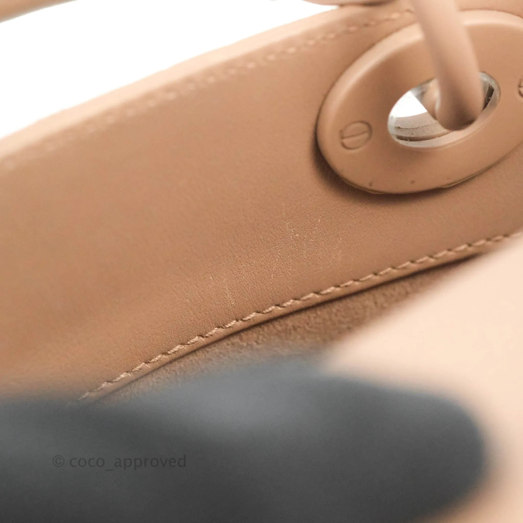 Christian Dior Mini Lady Dior Blush Ultramatte Cannage Calfskin