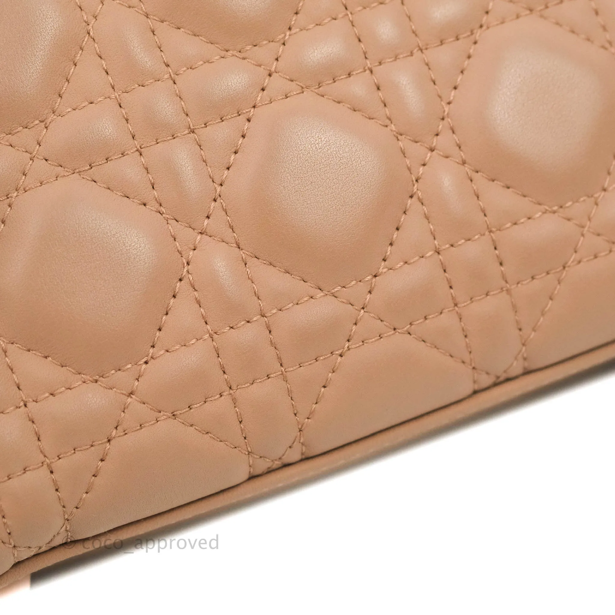 Christian Dior Mini Lady Dior Blush Ultramatte Cannage Calfskin