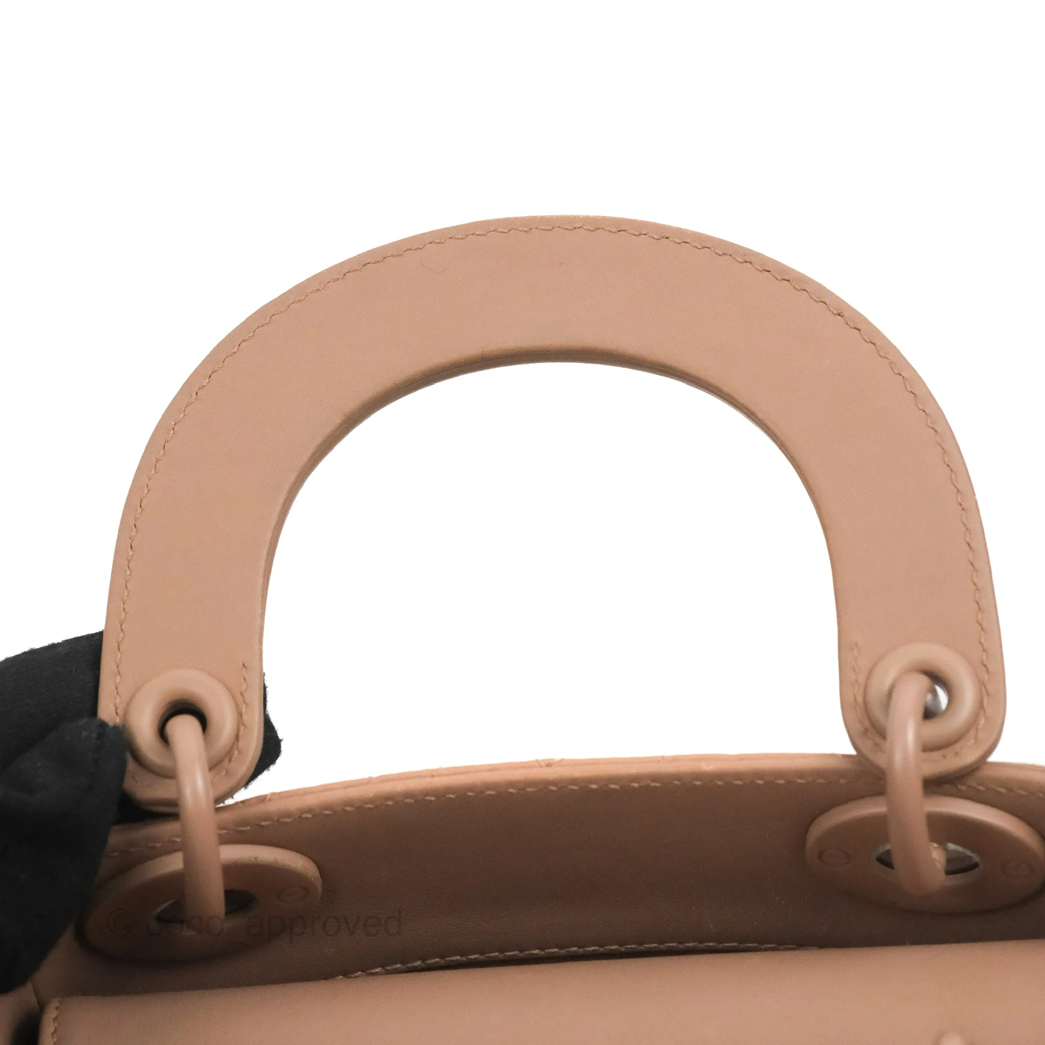 Christian Dior Mini Lady Dior Blush Ultramatte Cannage Calfskin