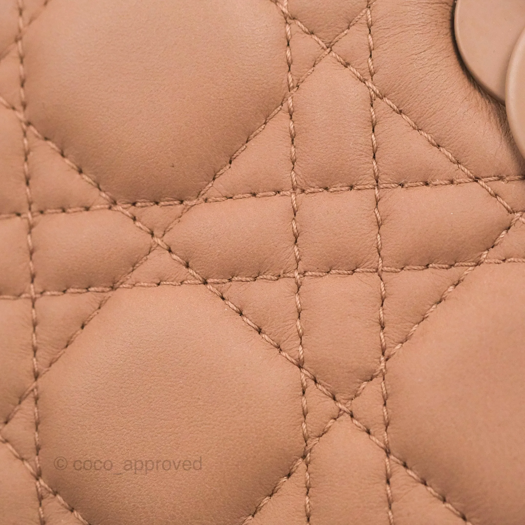Christian Dior Mini Lady Dior Blush Ultramatte Cannage Calfskin