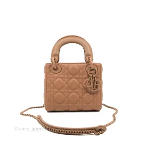 Christian Dior Mini Lady Dior Blush Ultramatte Cannage Calfskin