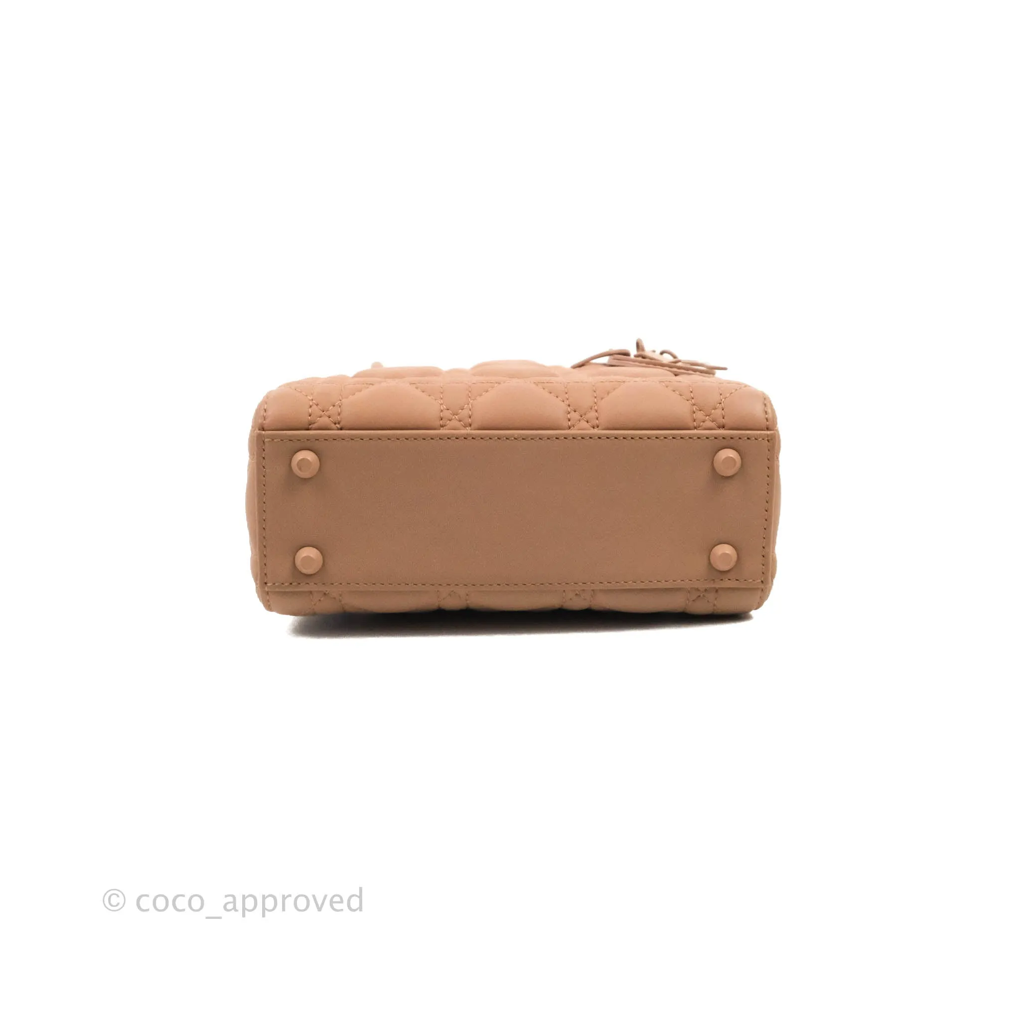 Christian Dior Mini Lady Dior Blush Ultramatte Cannage Calfskin