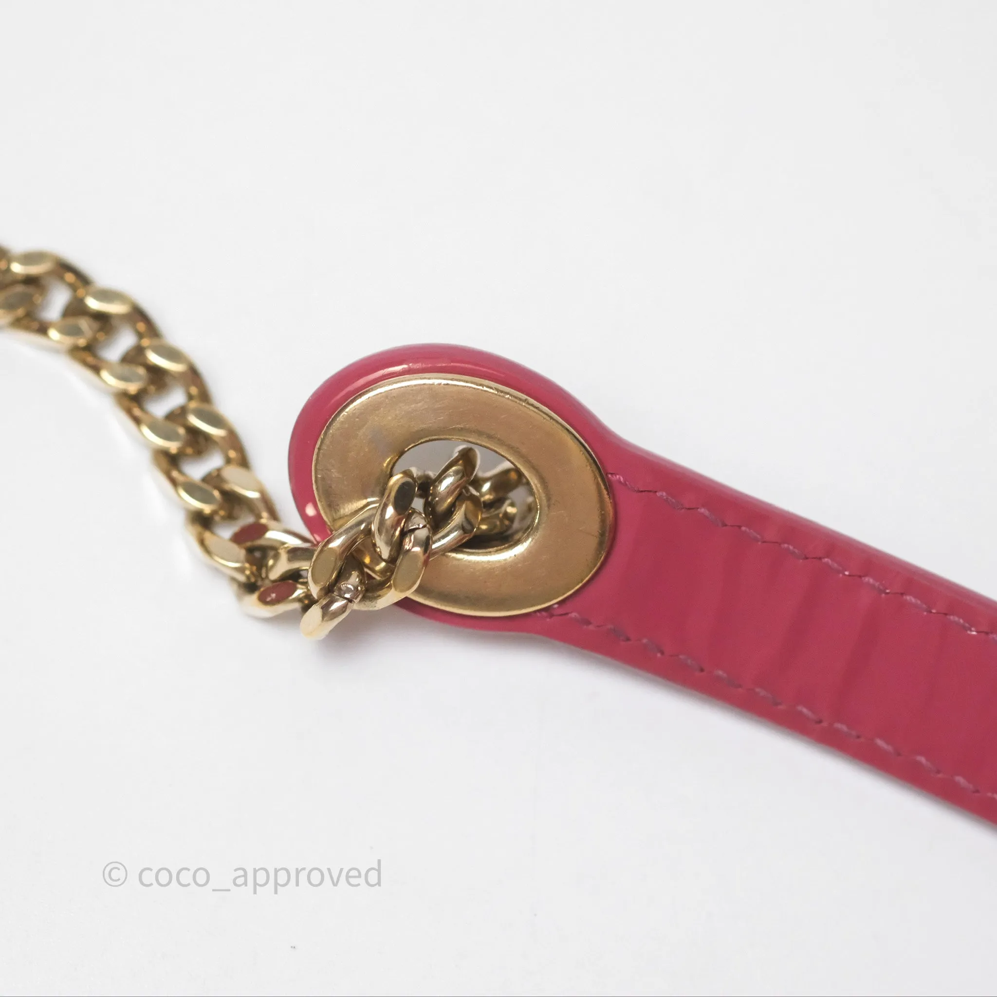 Christian Dior Mini Lady Dior Dusty Pink Patent Cannage Calfskin Gold Hardware