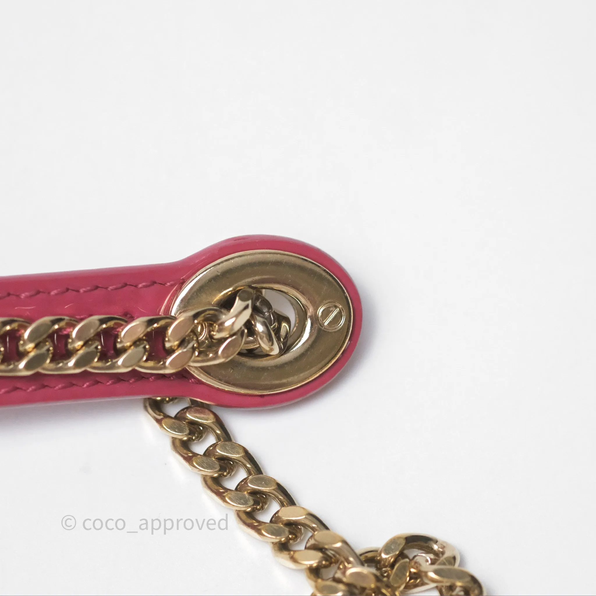 Christian Dior Mini Lady Dior Dusty Pink Patent Cannage Calfskin Gold Hardware