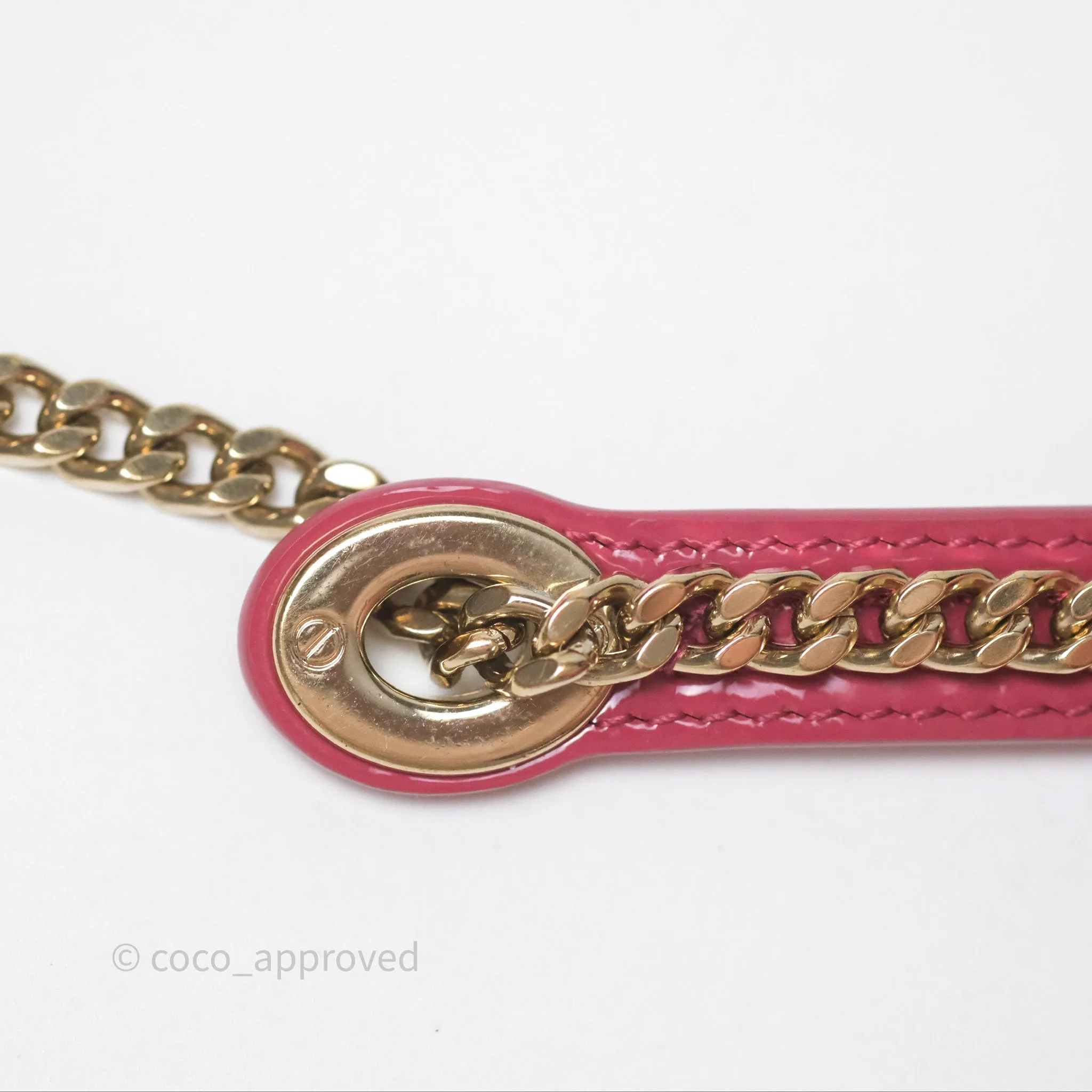 Christian Dior Mini Lady Dior Dusty Pink Patent Cannage Calfskin Gold Hardware