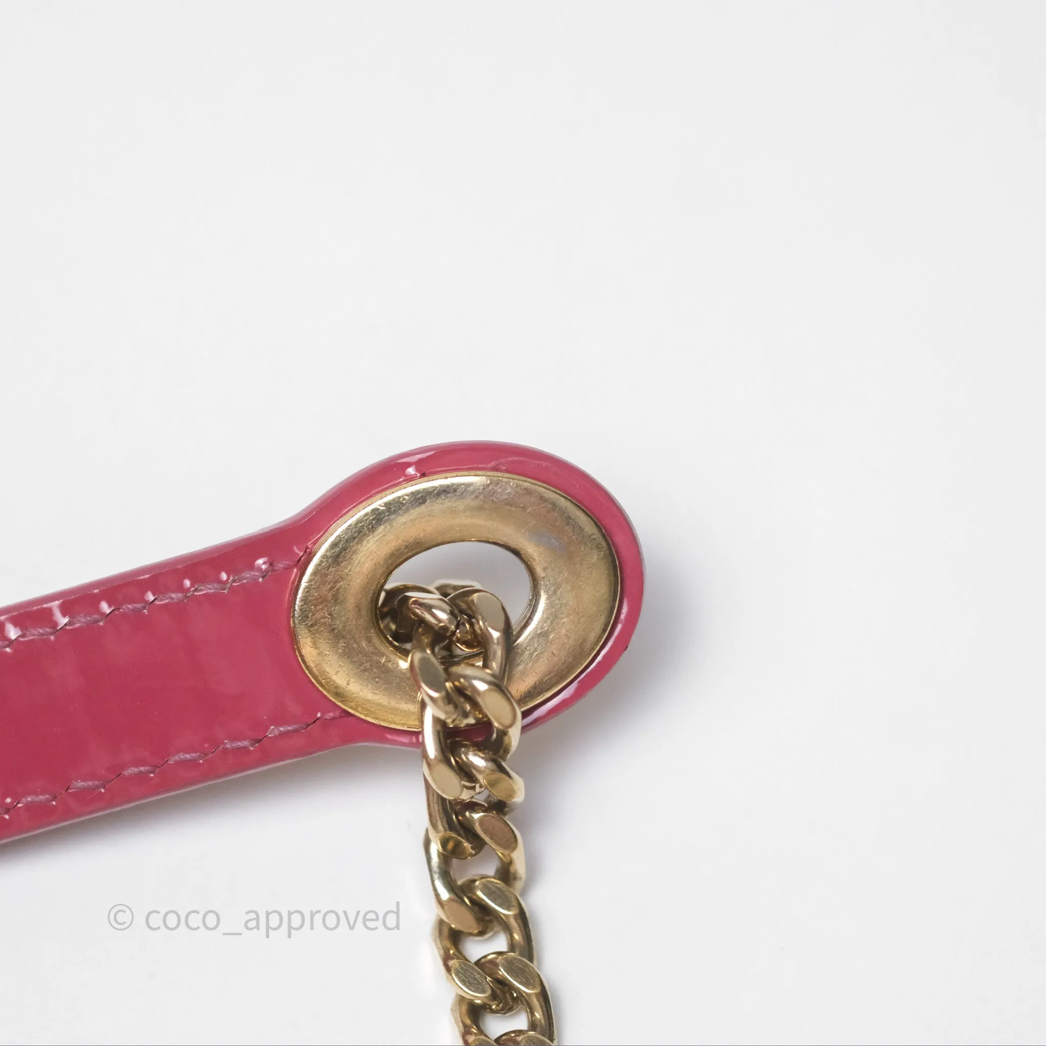 Christian Dior Mini Lady Dior Dusty Pink Patent Cannage Calfskin Gold Hardware