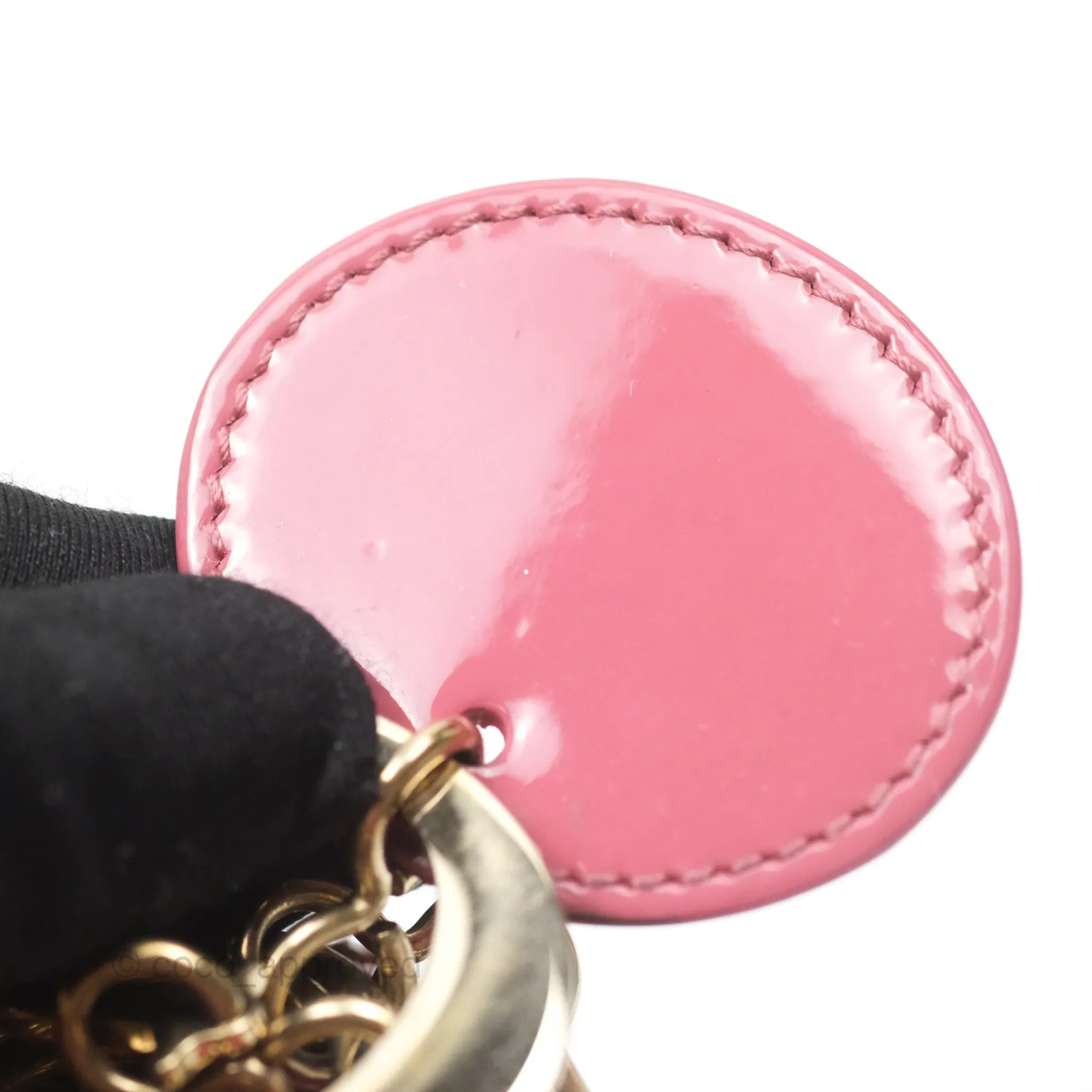 Christian Dior Mini Lady Dior Dusty Pink Patent Gold Hardware