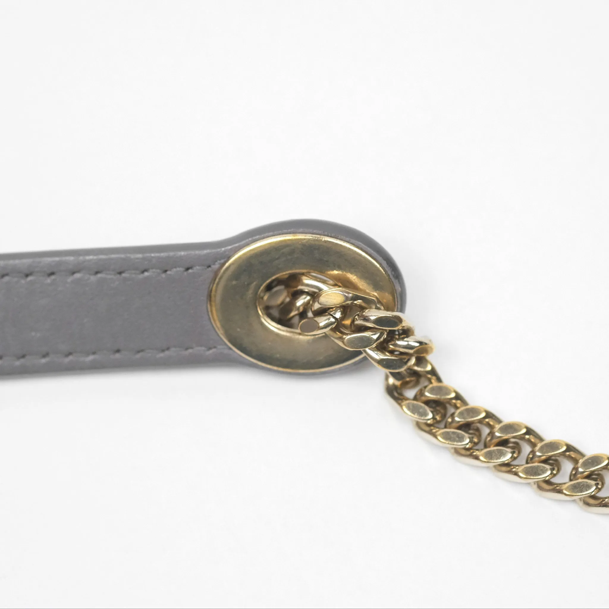Christian Dior Mini Lady Dior Grey Lambskin Cannage Gold Hardware