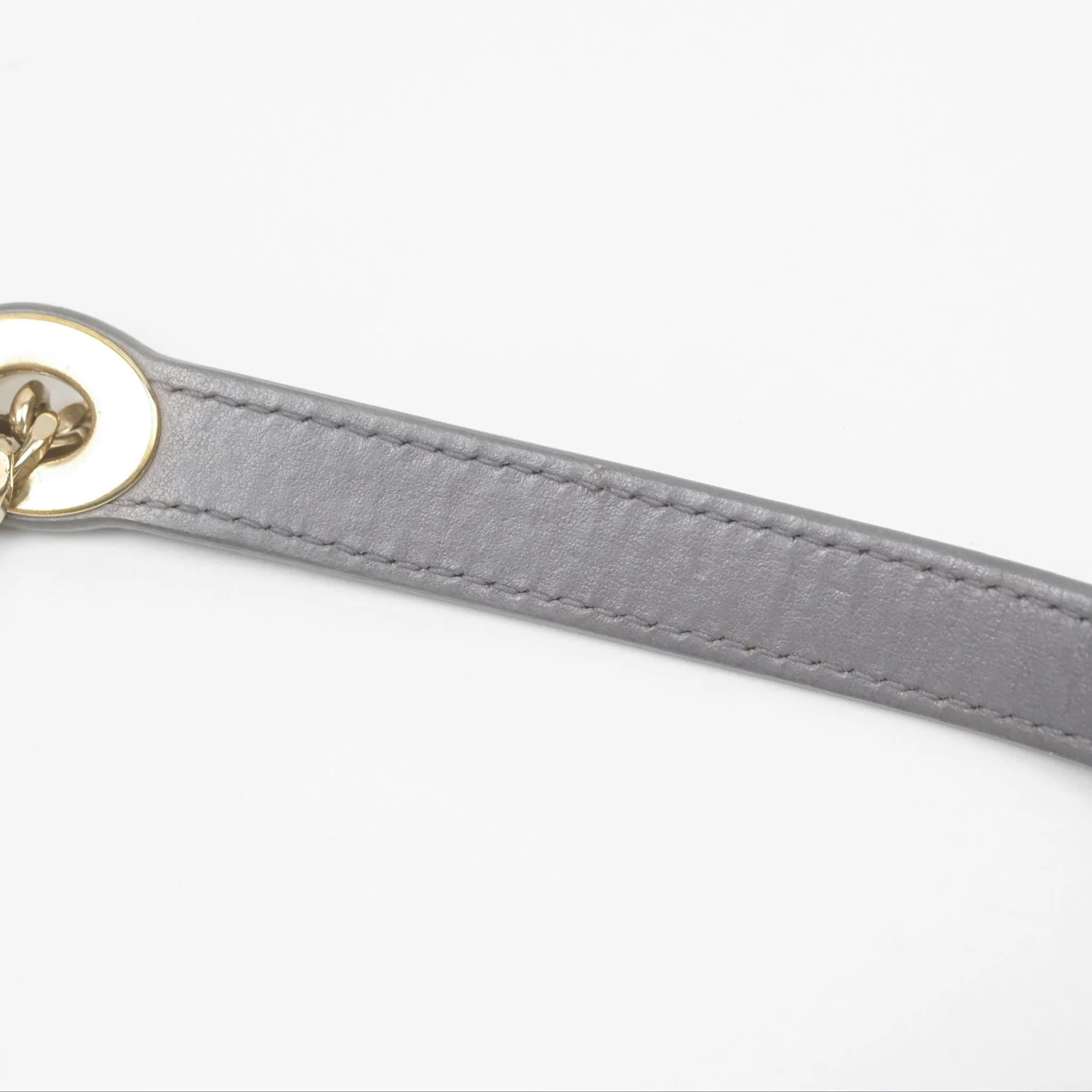 Christian Dior Mini Lady Dior Grey Lambskin Cannage Gold Hardware