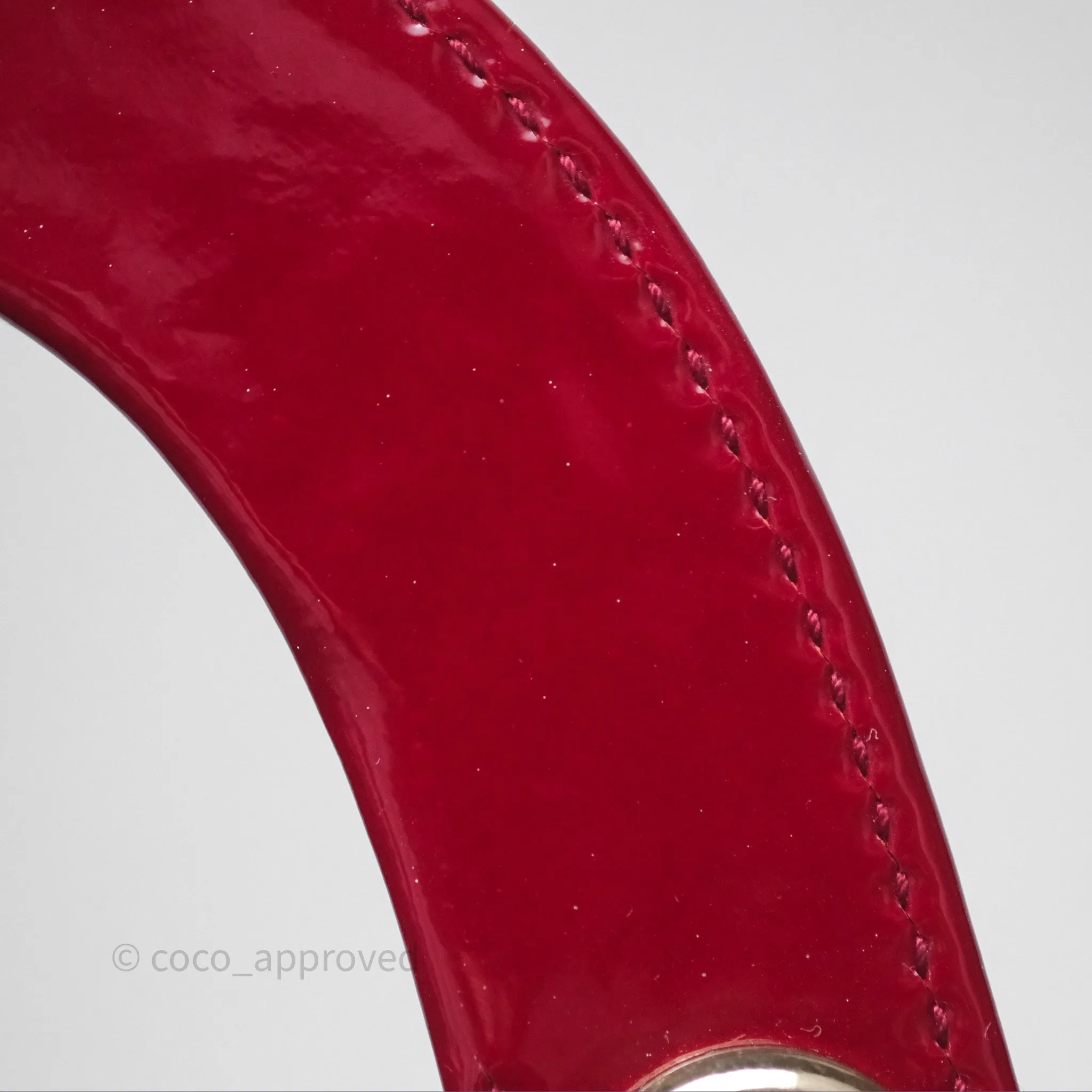 Christian Dior Mini Lady Dior Red Patent Cannage Gold Hardware