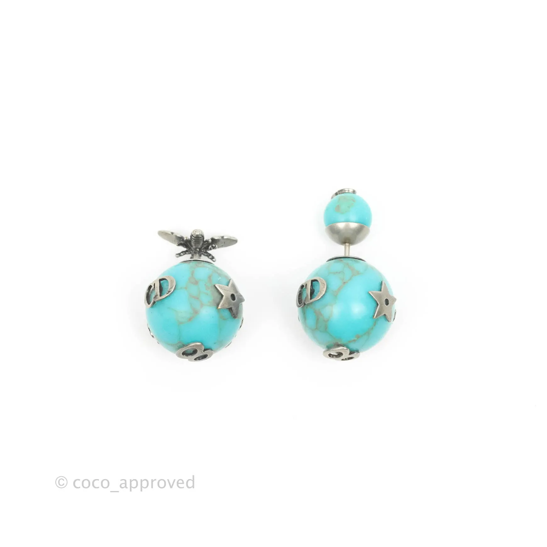 Christian Dior Mise En Dior Tribal Earrings Turquoise