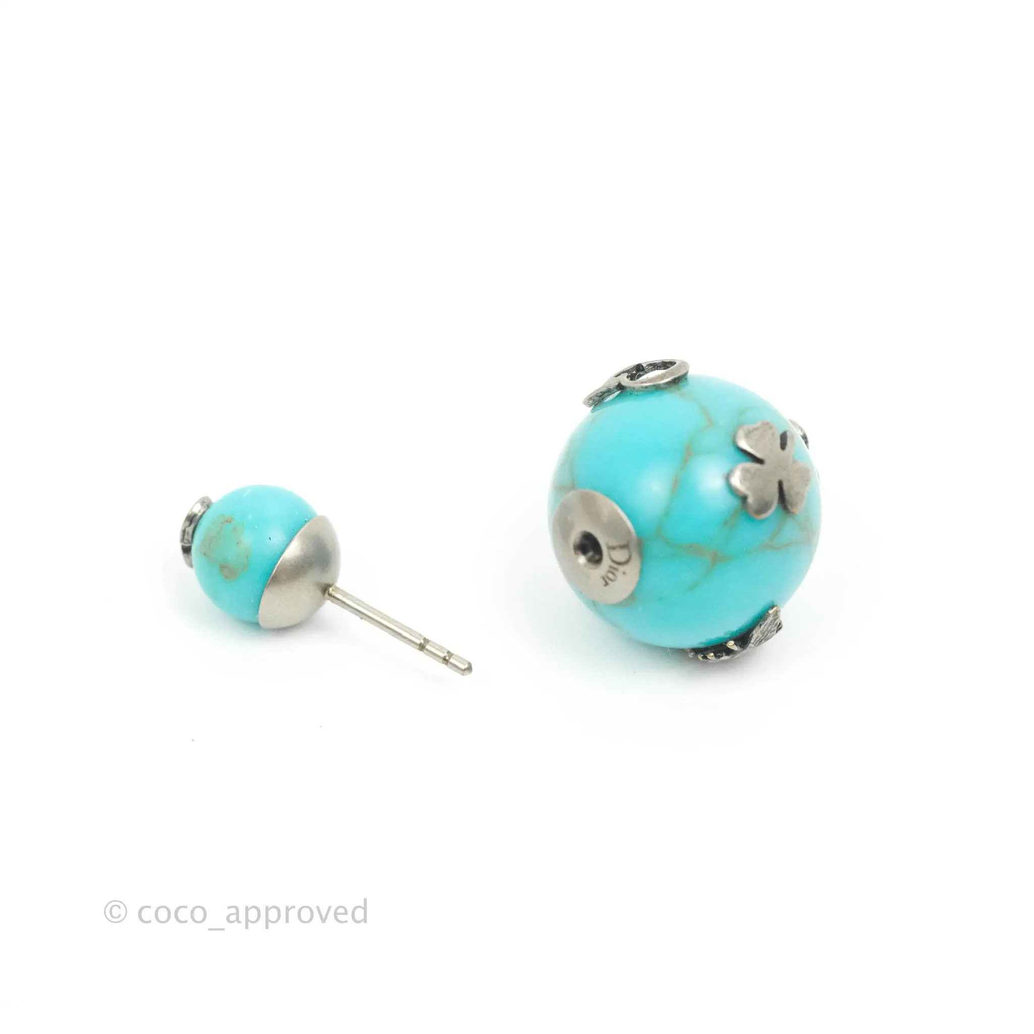 Christian Dior Mise En Dior Tribal Earrings Turquoise