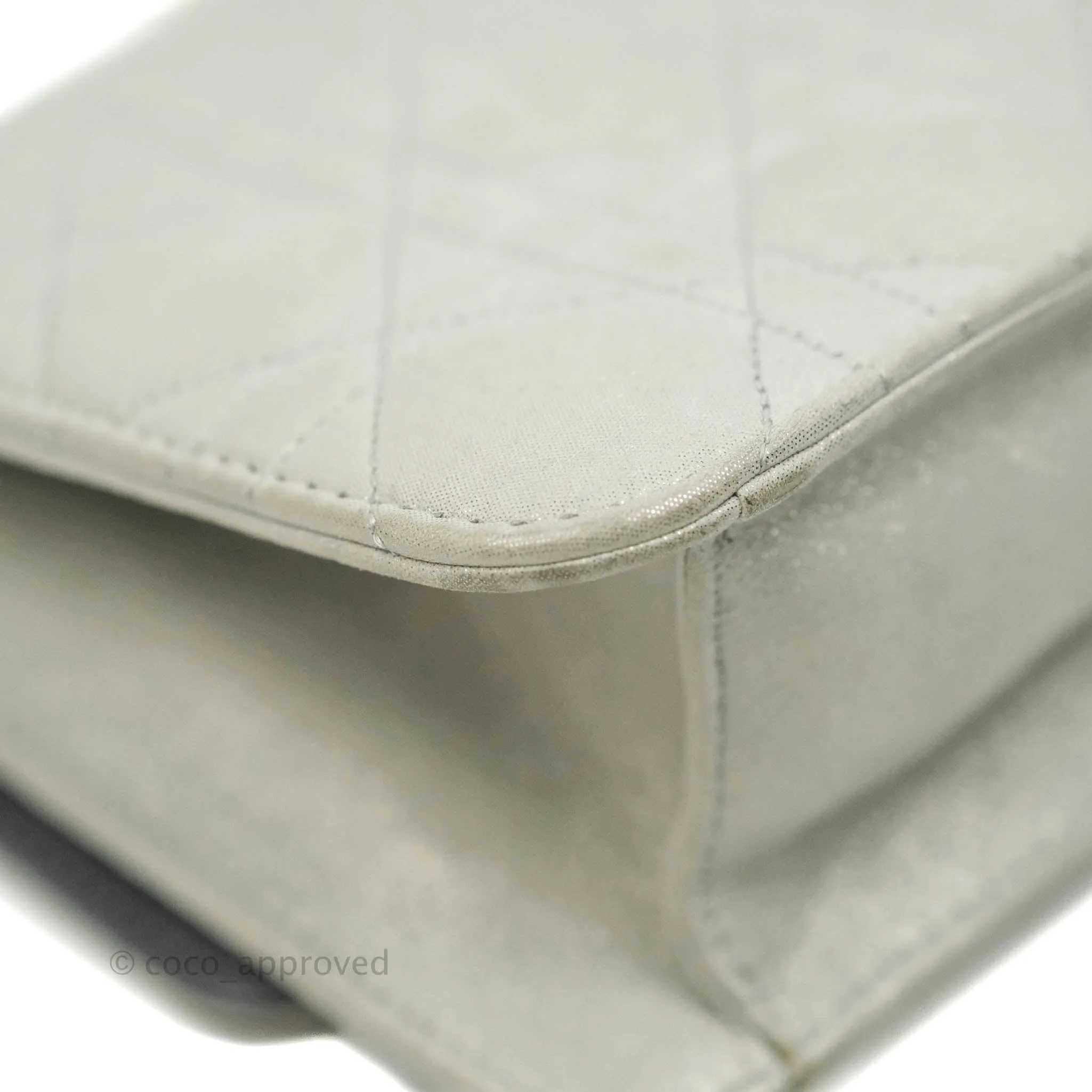Christian Dior Miss Dior WOC Cannage Metallic Grey Silver Hardware