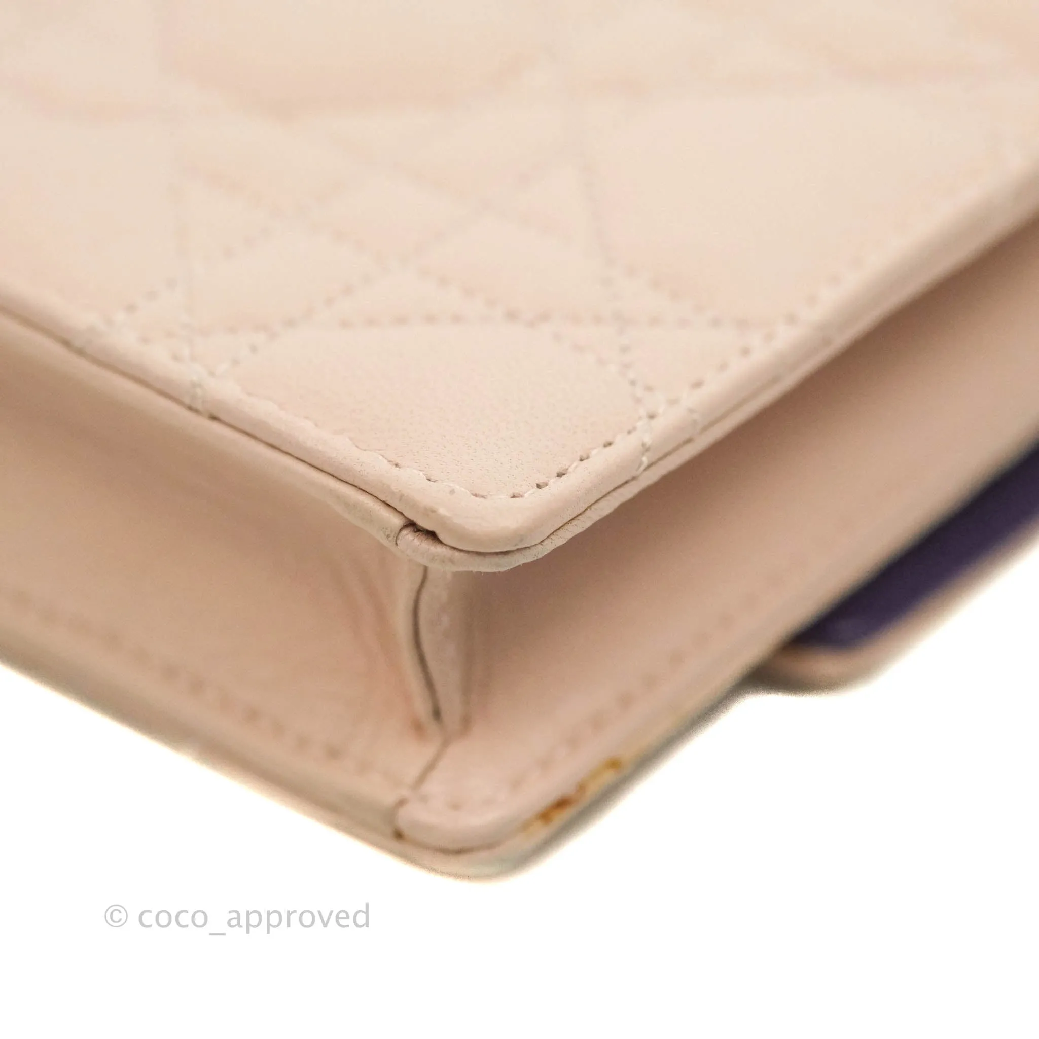 Christian Dior Miss Dior WOC Cannage Pink Lambskin Gold Hardware