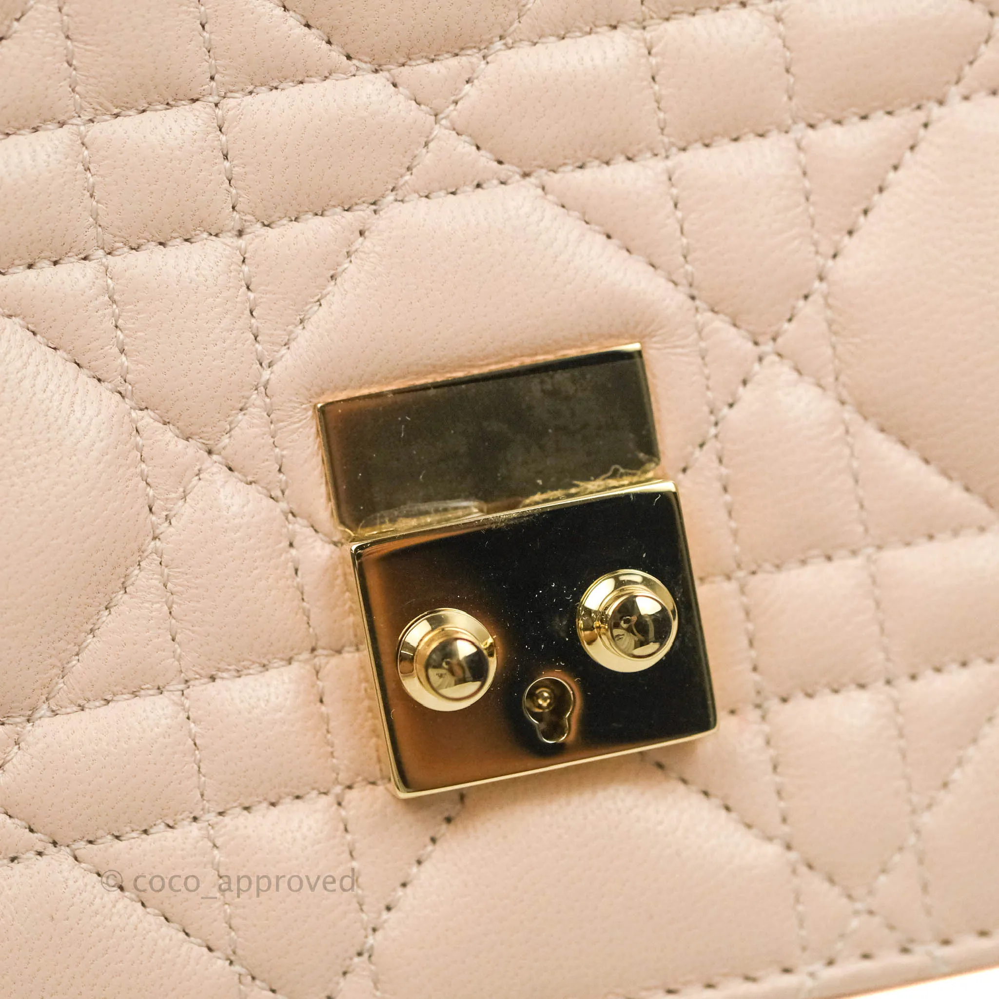 Christian Dior Miss Dior WOC Cannage Pink Lambskin Gold Hardware