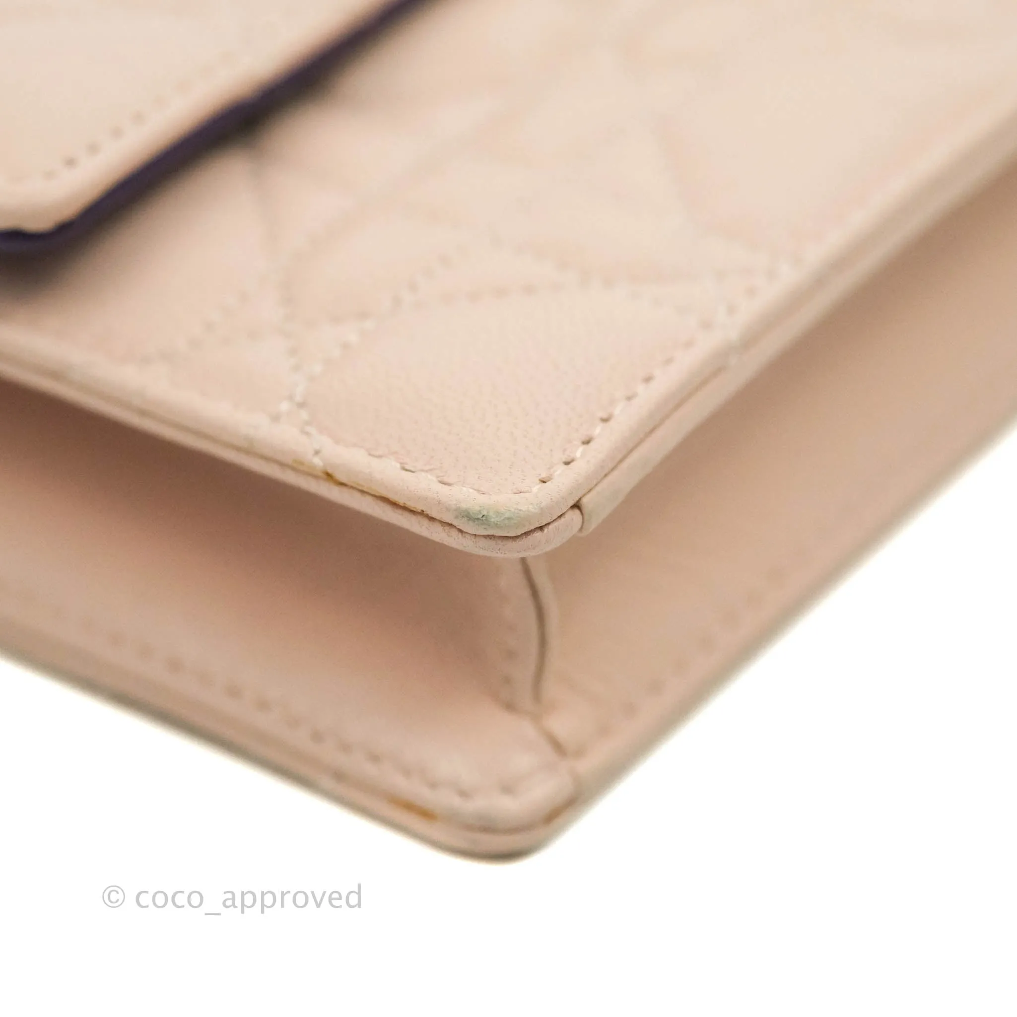 Christian Dior Miss Dior WOC Cannage Pink Lambskin Gold Hardware