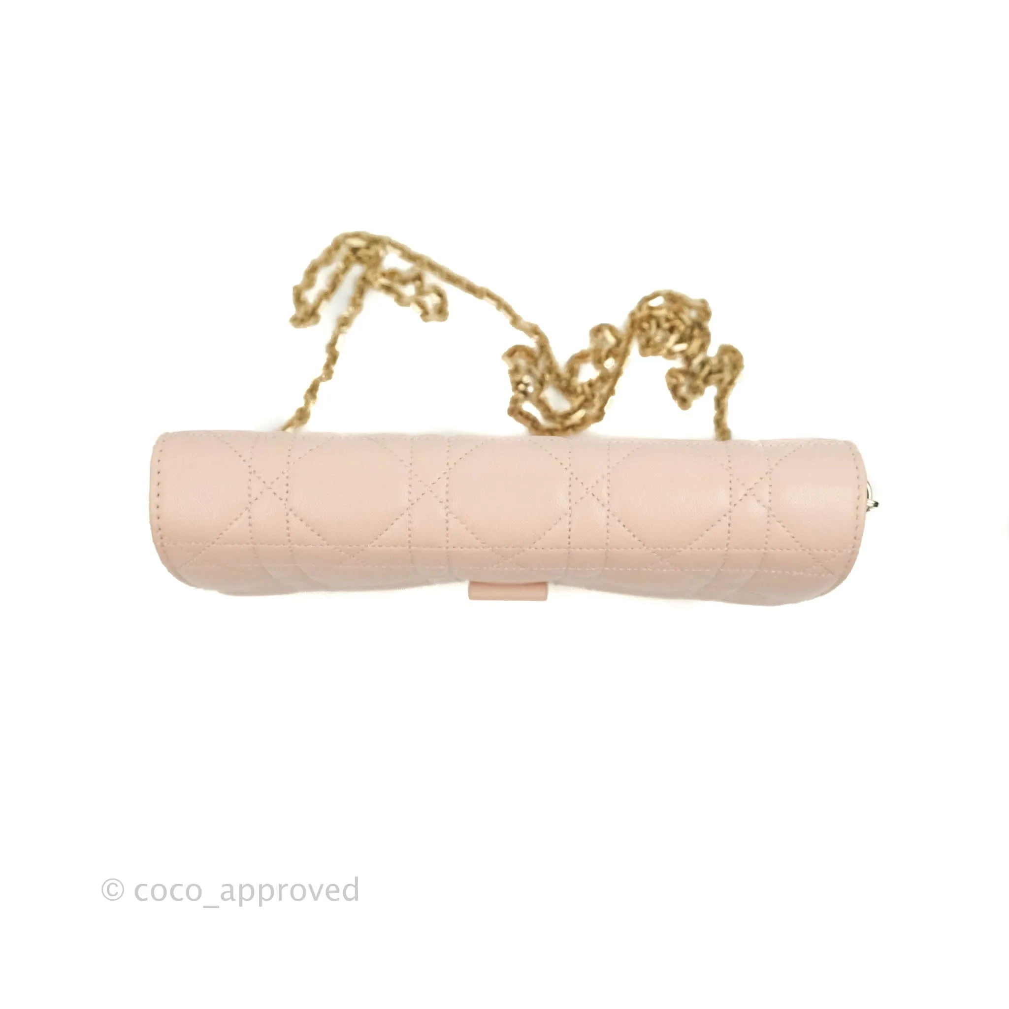 Christian Dior Miss Dior WOC Cannage Pink Lambskin Gold Hardware