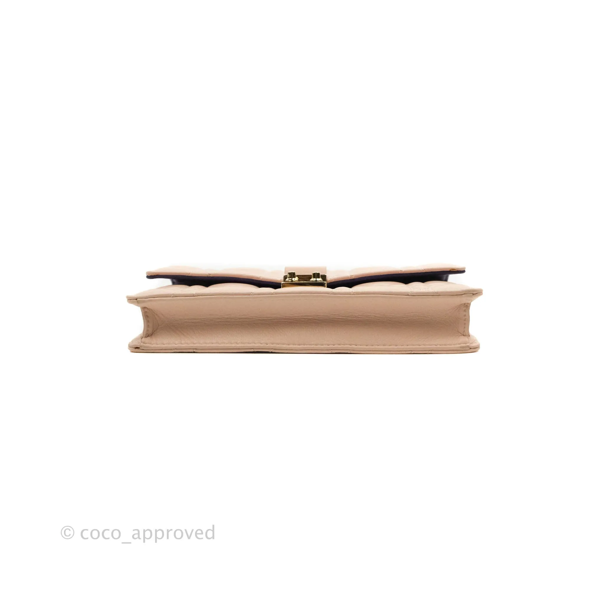 Christian Dior Miss Dior WOC Cannage Pink Lambskin Gold Hardware