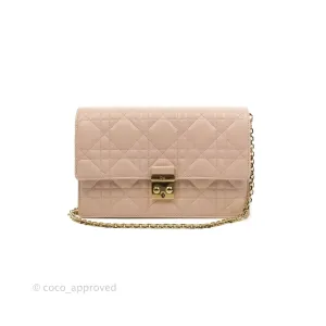 Christian Dior Miss Dior WOC Cannage Pink Lambskin Gold Hardware