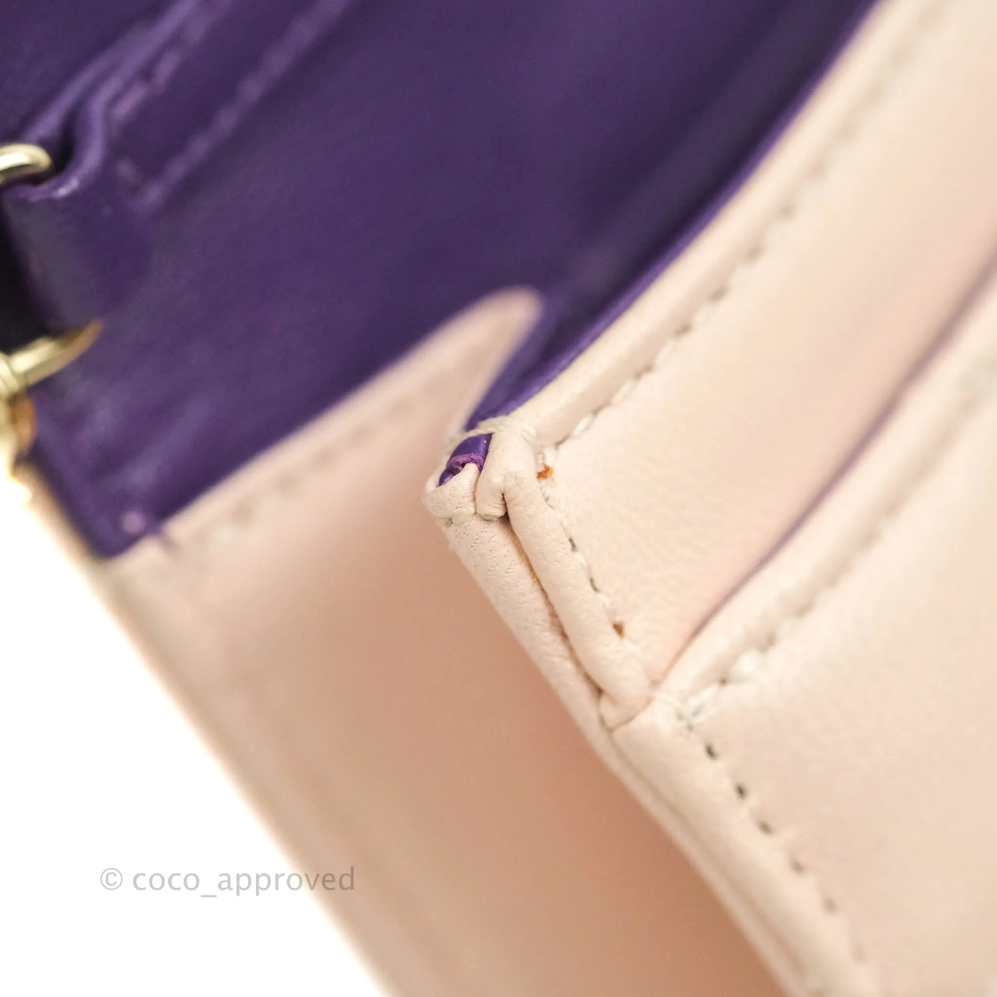 Christian Dior Miss Dior WOC Cannage Pink Lambskin Gold Hardware