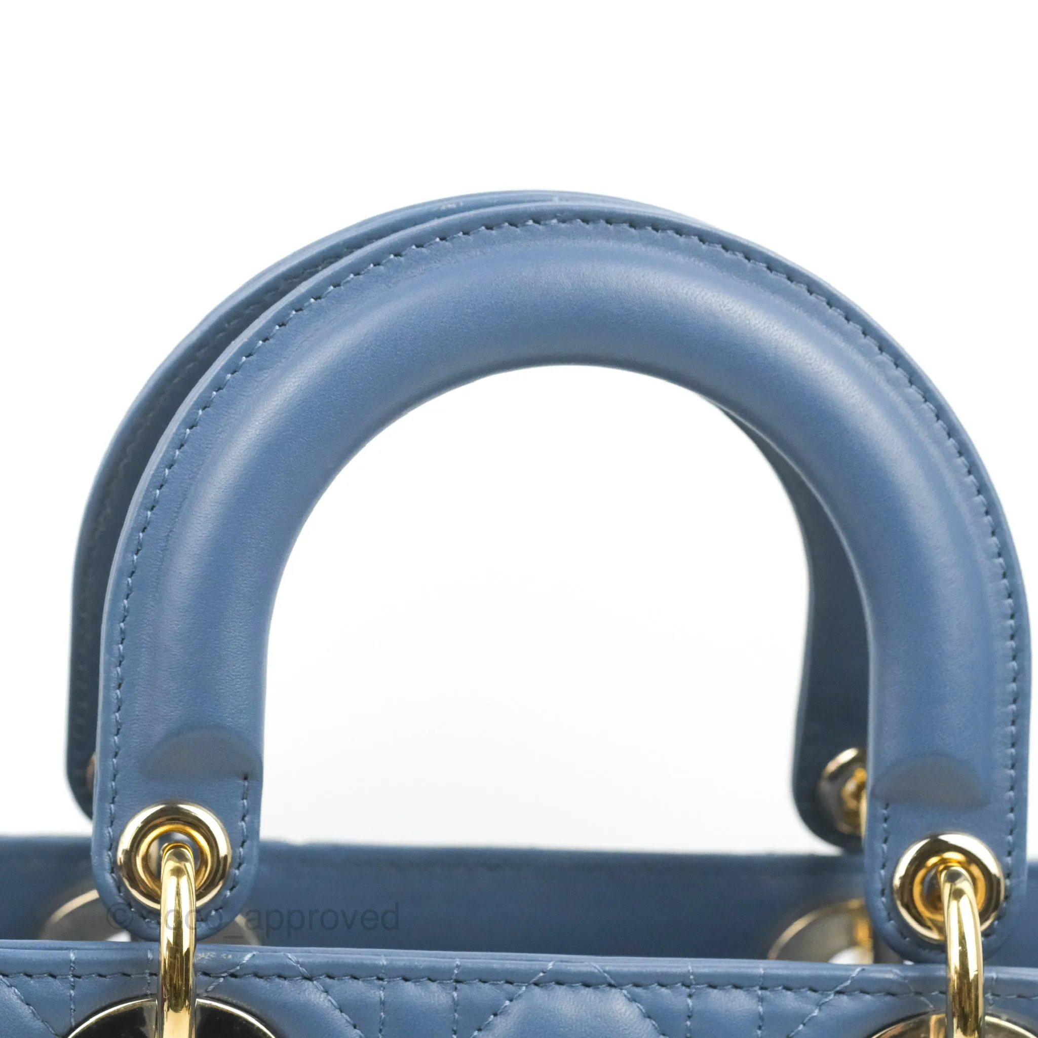 Christian Dior My ABCDior Lady Dior Blue Lambskin Gold Hardware