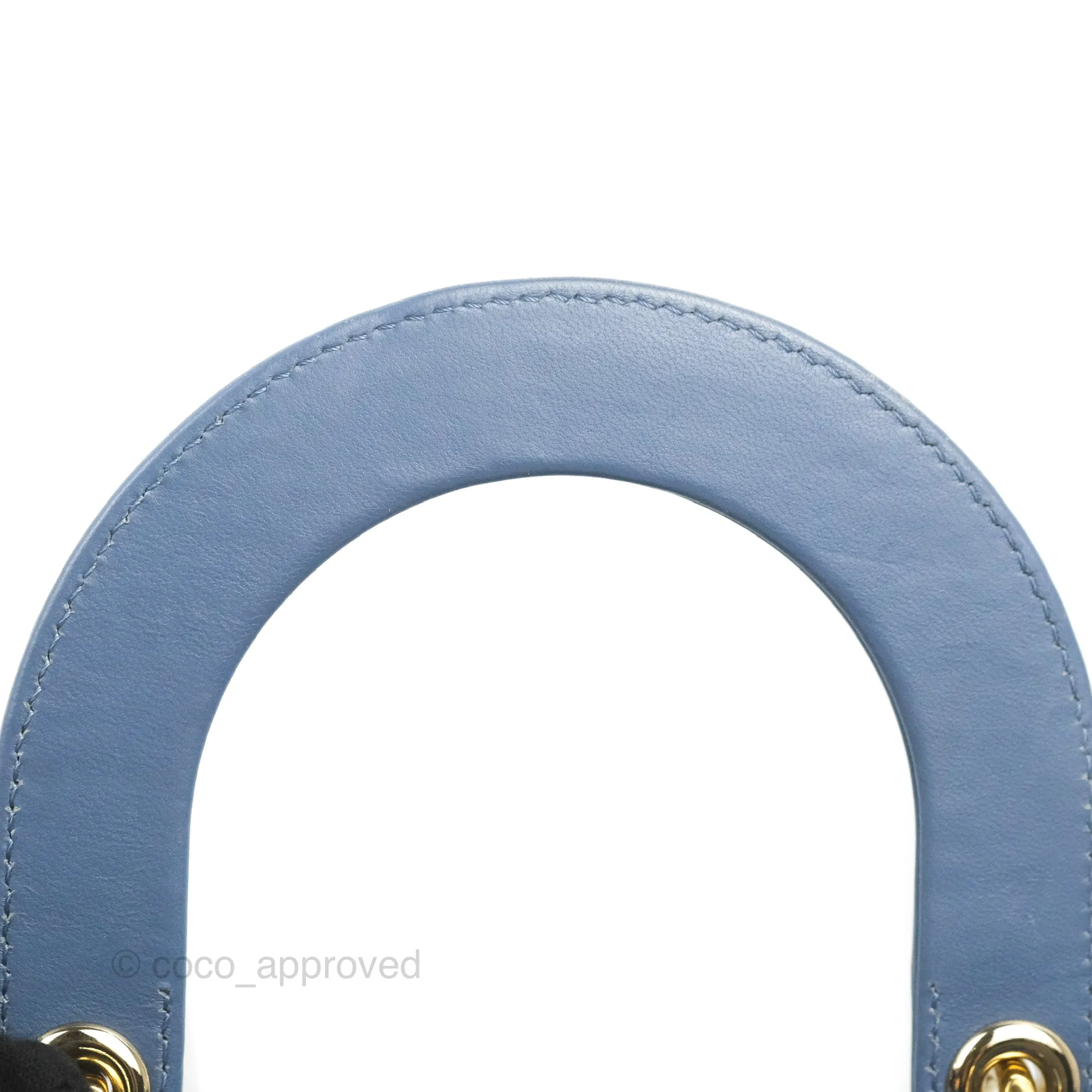 Christian Dior My ABCDior Lady Dior Blue Lambskin Gold Hardware