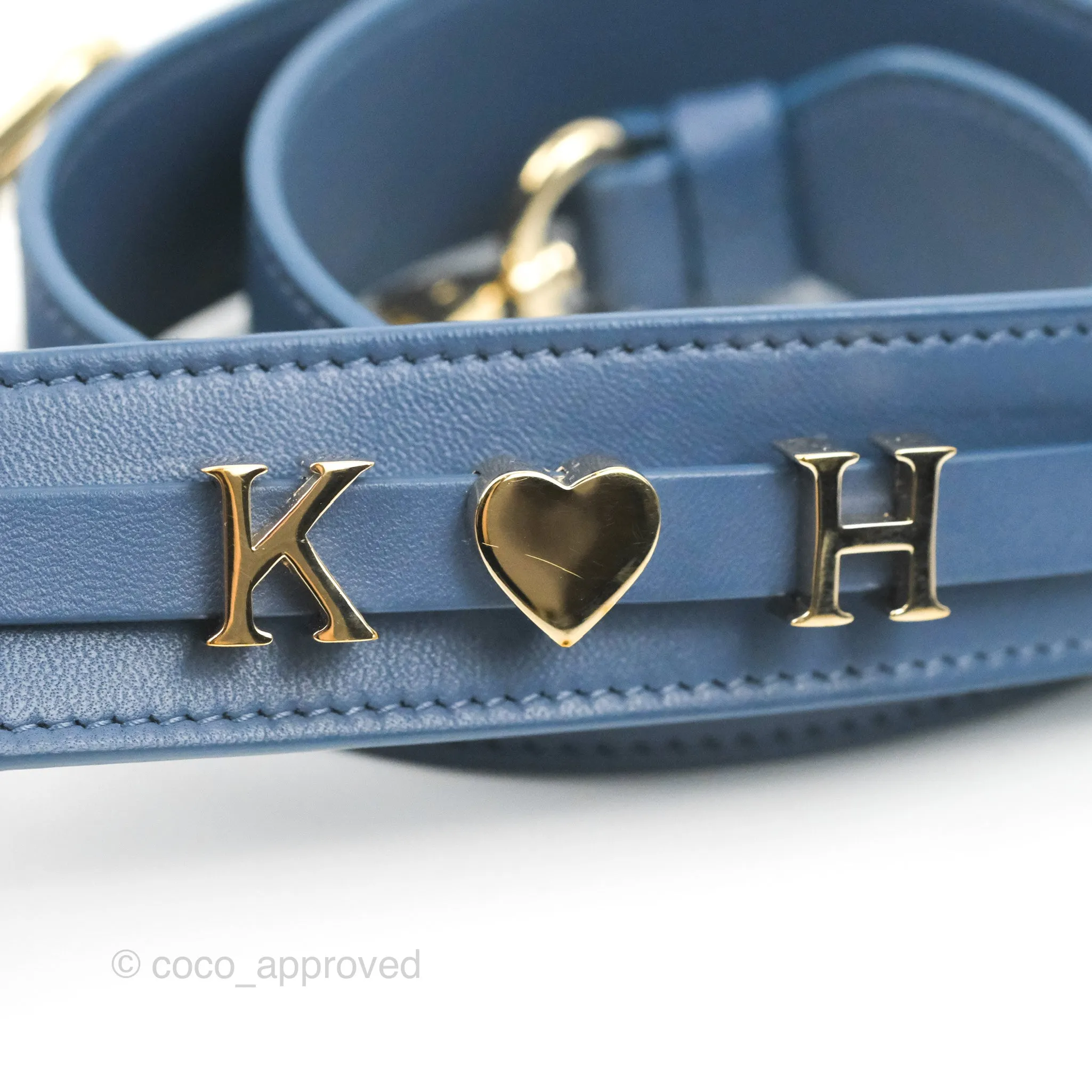 Christian Dior My ABCDior Lady Dior Blue Lambskin Gold Hardware