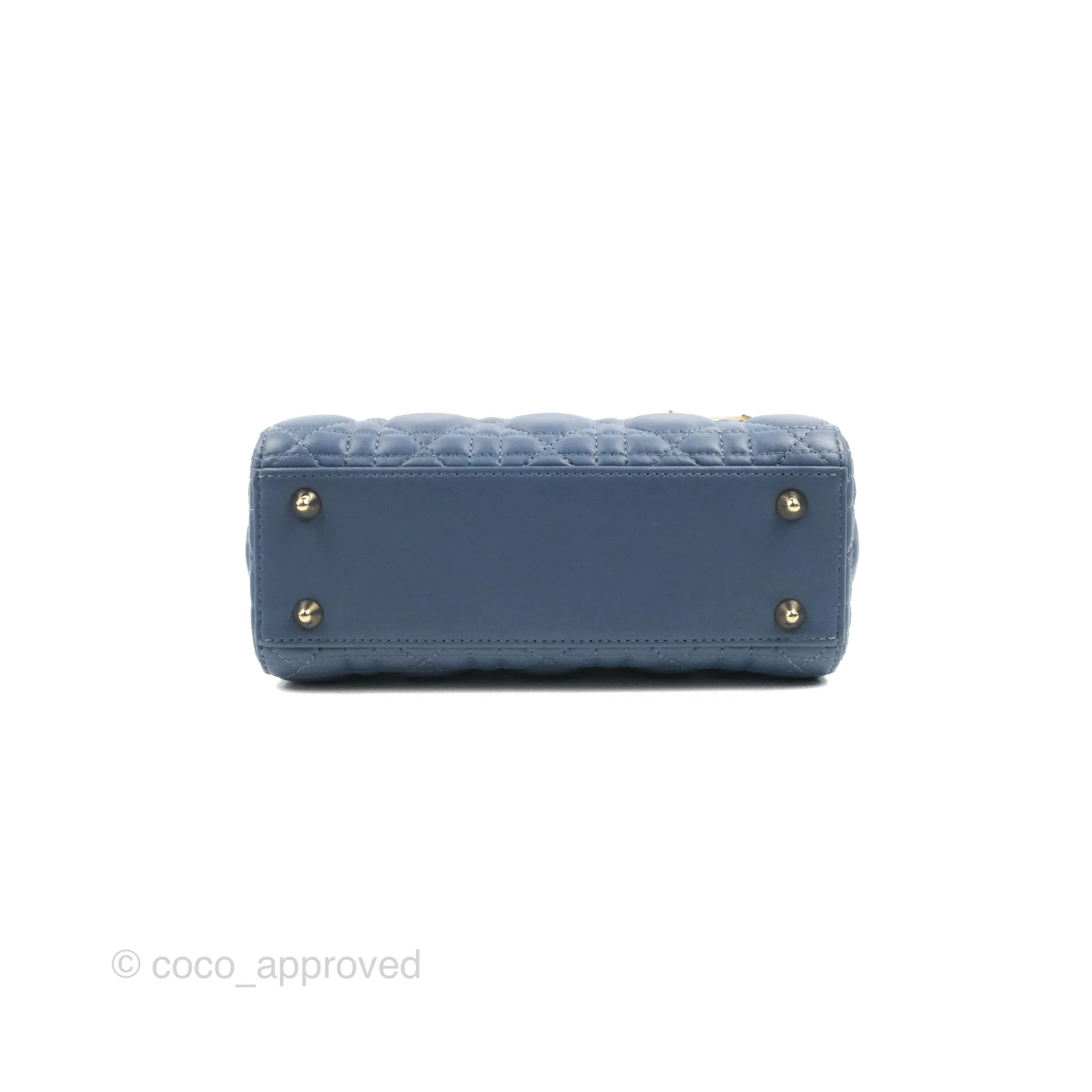 Christian Dior My ABCDior Lady Dior Blue Lambskin Gold Hardware